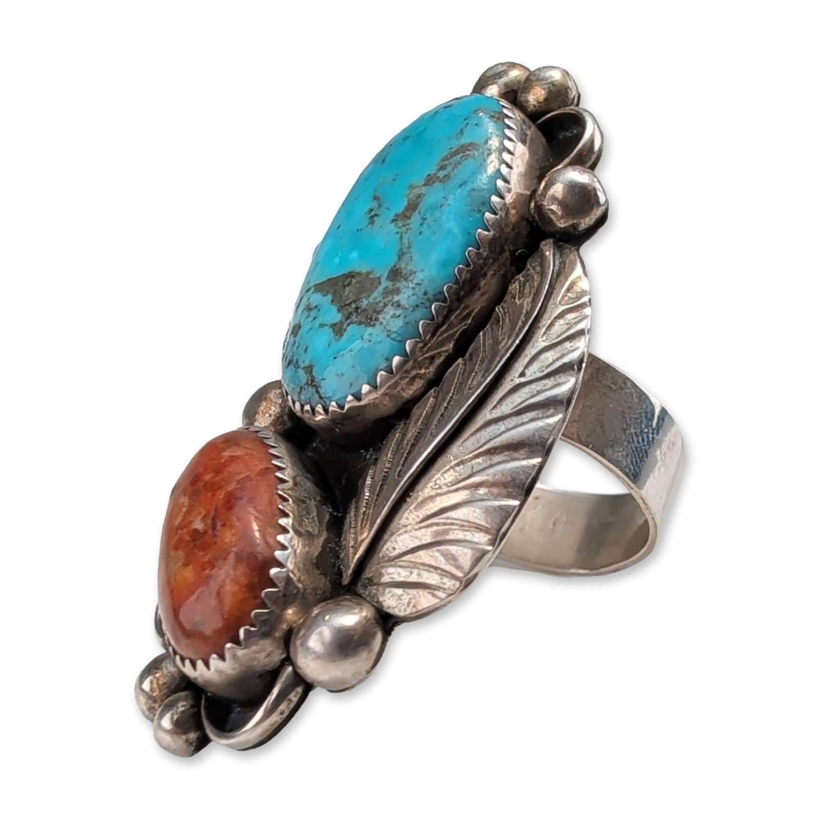 Southwestern Sterling Silver Turquoise Ring (1 of 4)