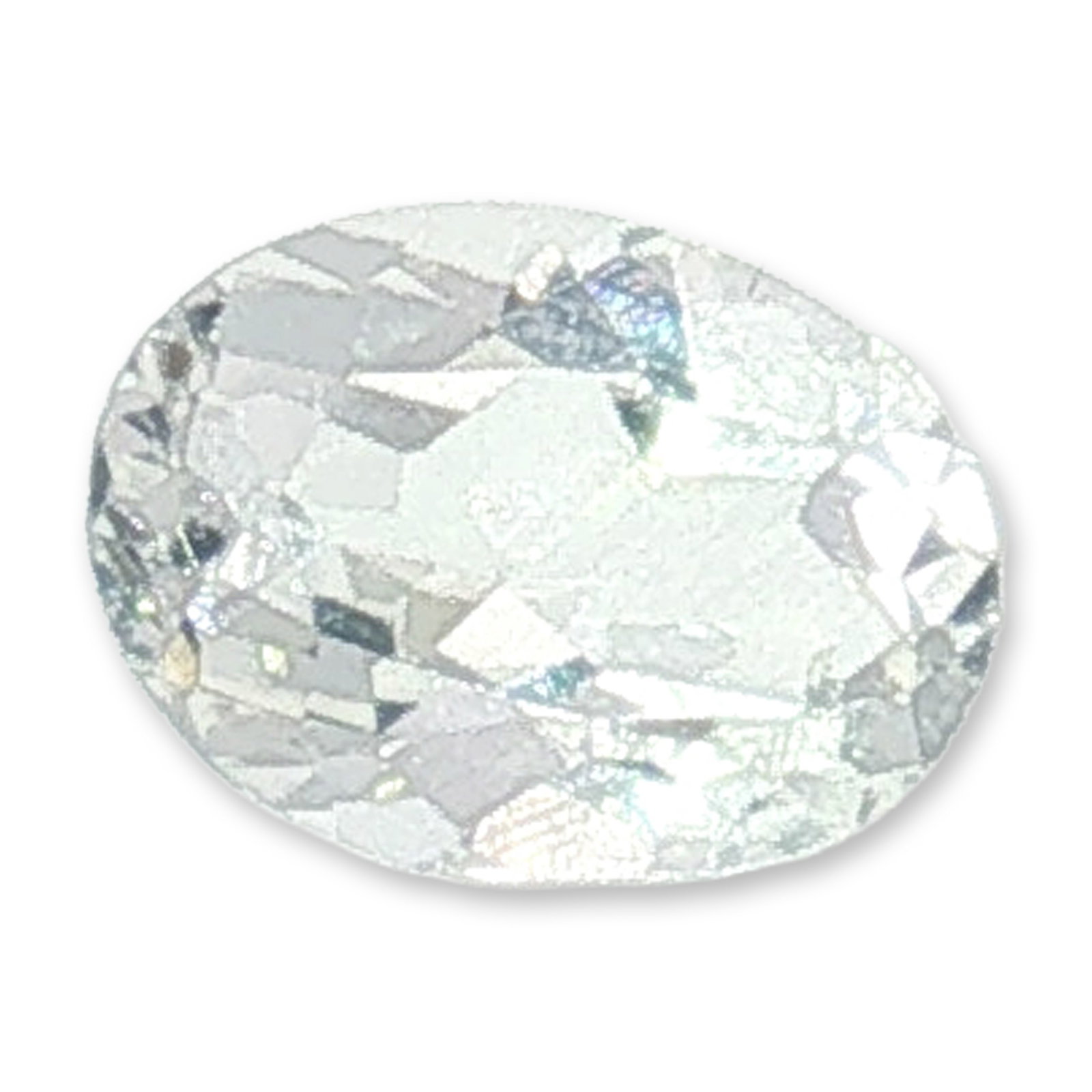 Loose Oval Cut Colorless Topaz Gemstone: A loose faceted colorless topaz in a classic oval cut, offering a versatile silhouette for custom jewelry creation such as a bespoke pendant or personalized engagement ring. The stone appears to be to