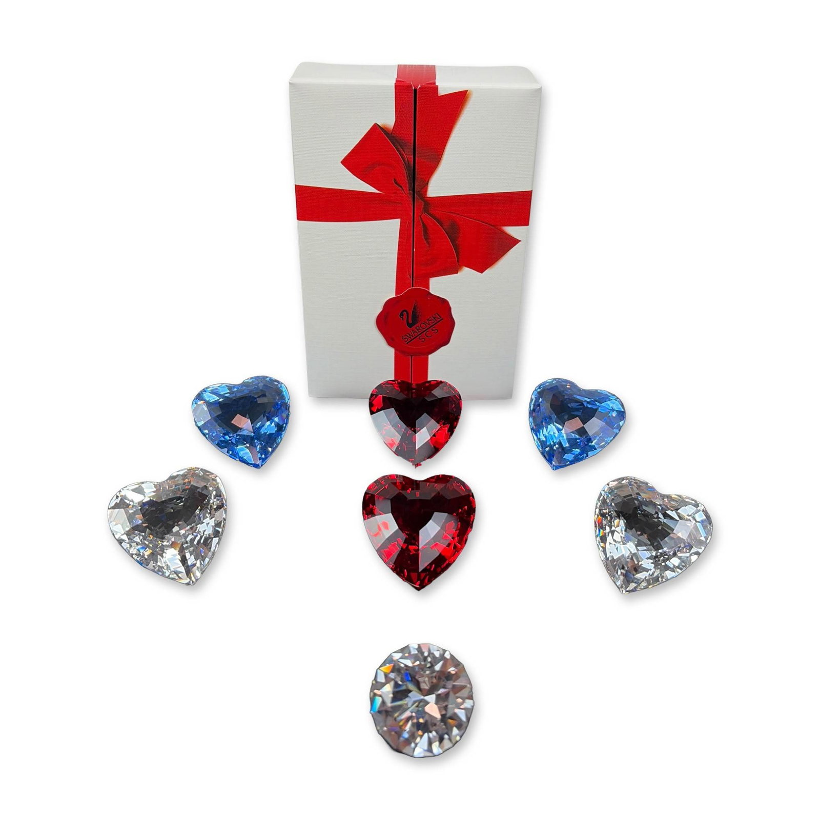 7pc Swarovski SCS Crystal Heart and Gemstone Collection (1 of 2)