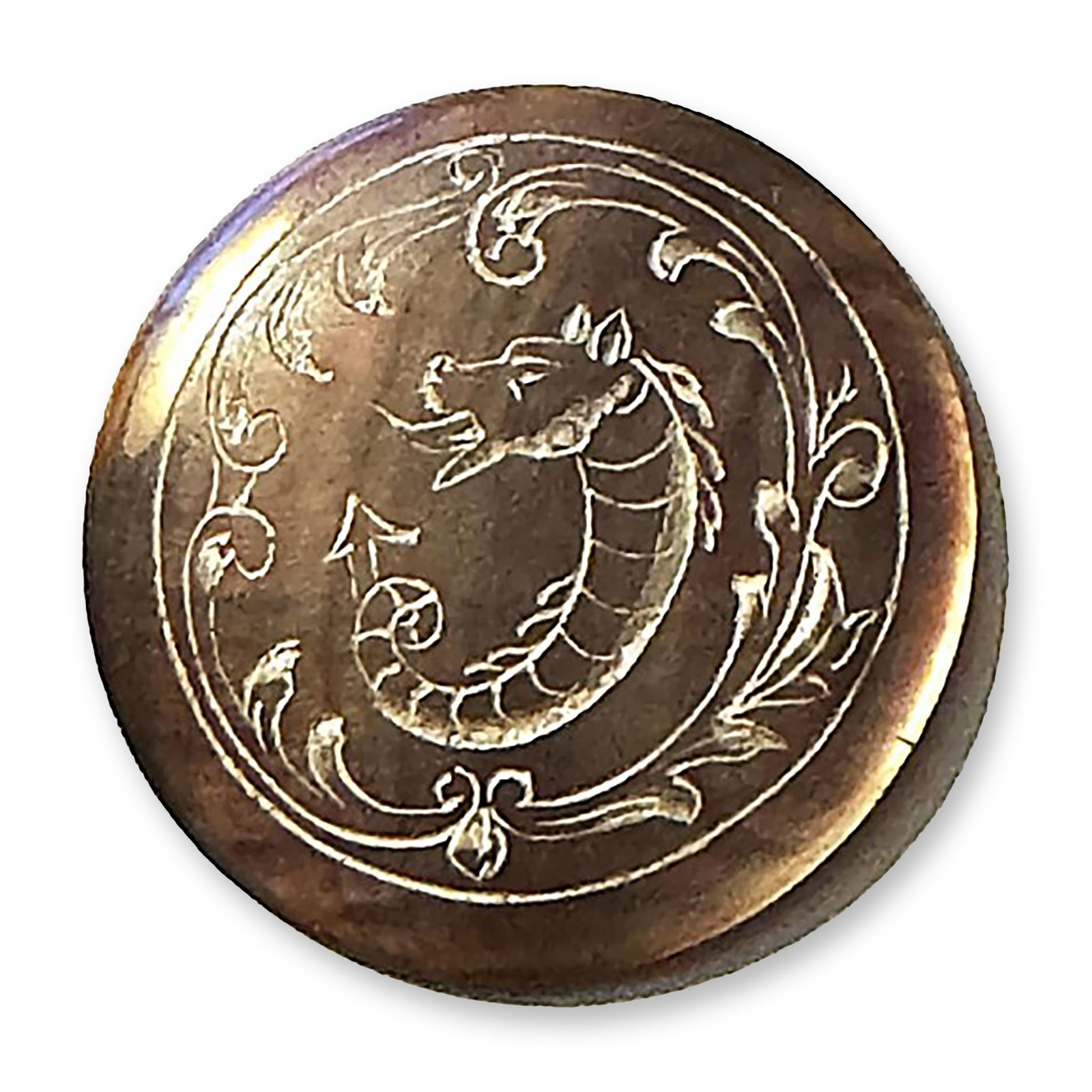 A division one engraved pearl pictorial button (1 of 2)