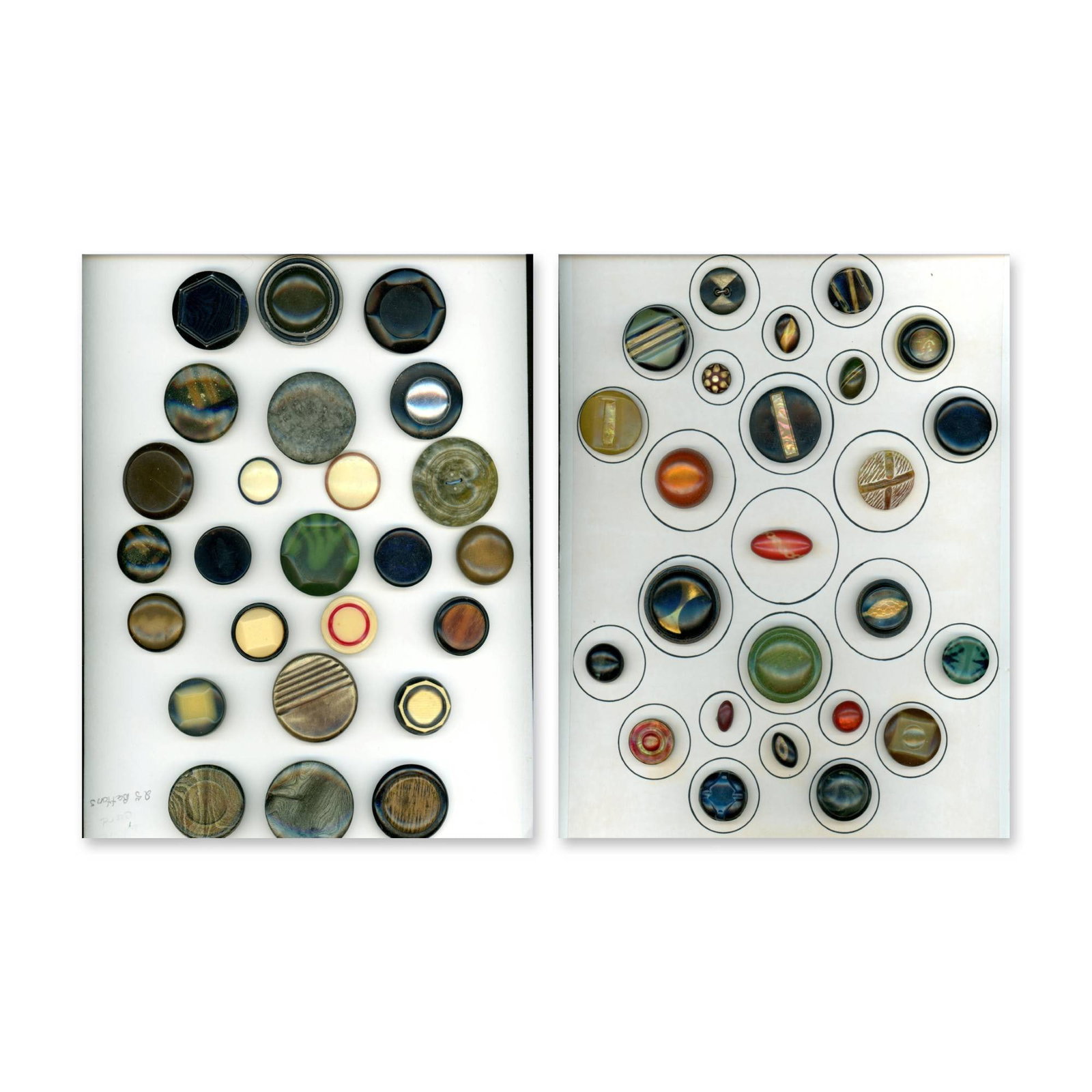 A SELECTION OF OLD CELLULOID BUTTONS (1 of 3)