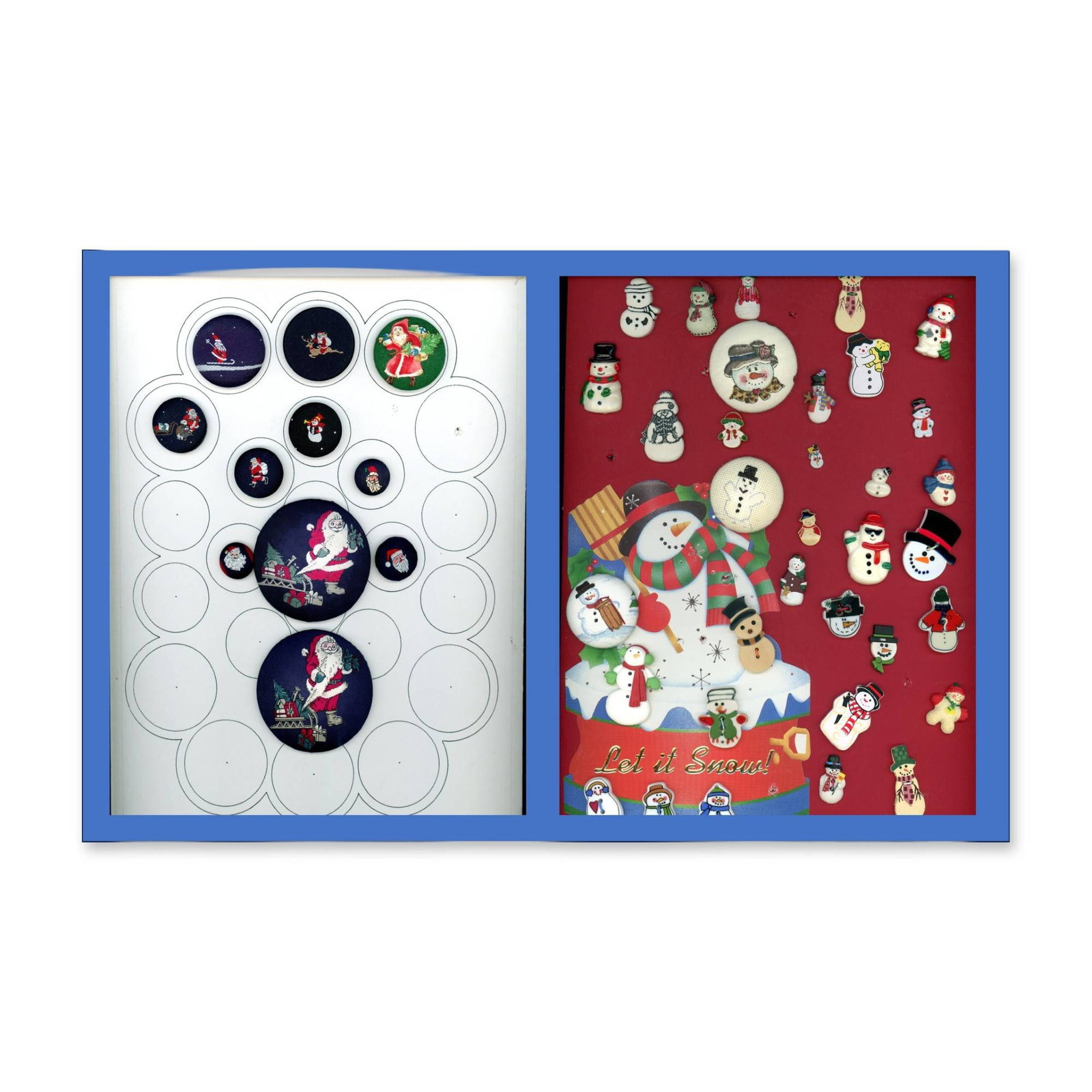 2 CARDS OF ASSORTED MATERIAL BUTTONS (1 of 3)