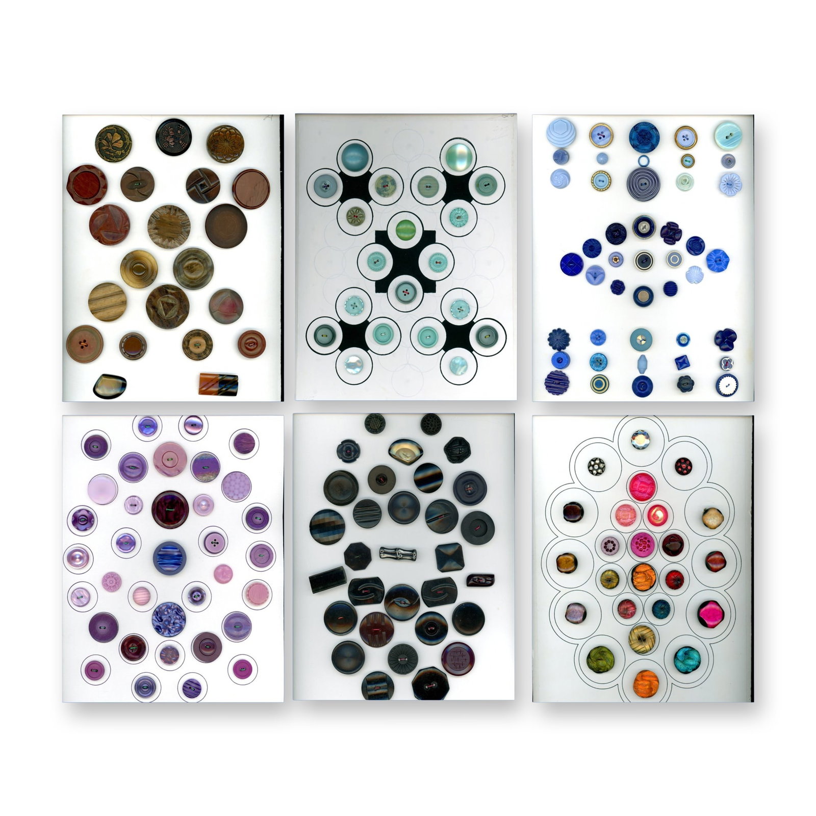 6 CARDS OF ASSORTED PLASTIC BUTTONS (1 of 7)