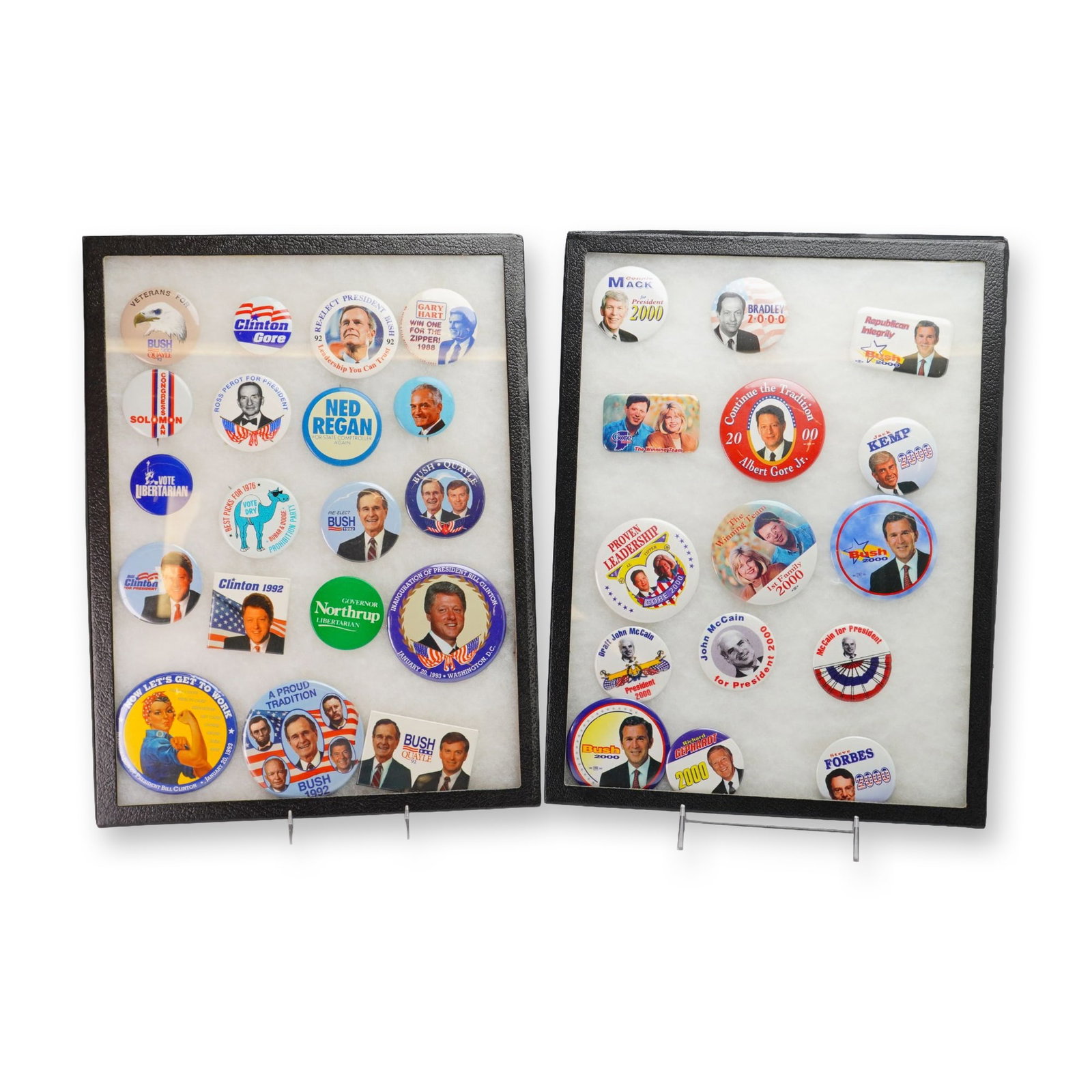 A Collection of United States Political Campaign Buttons and 2 Tray Pins (1 of 3)