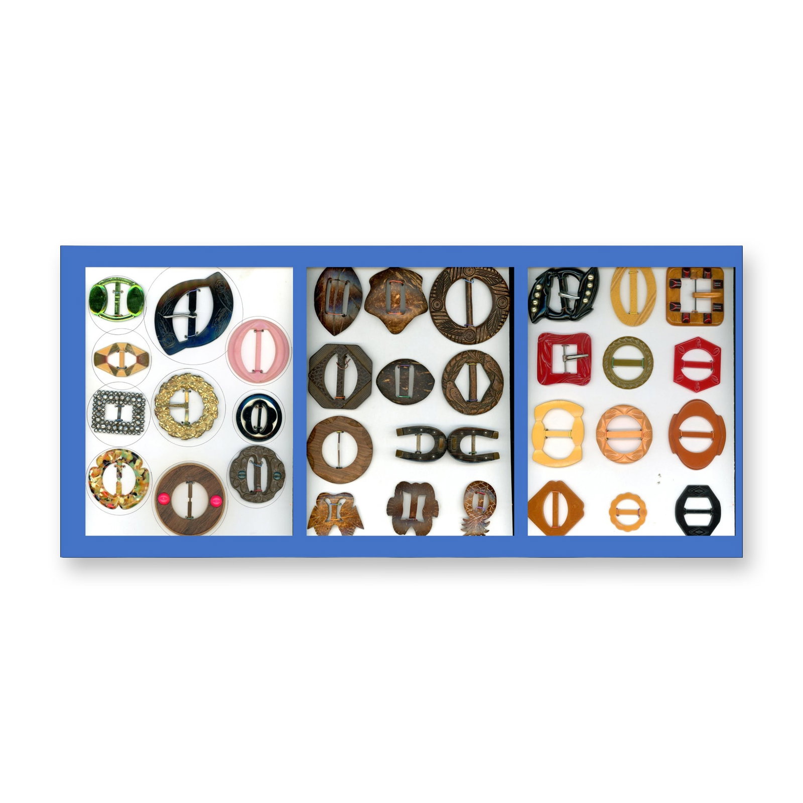 3 CARDS OF ASSORTED BUCKLES (1 of 4)