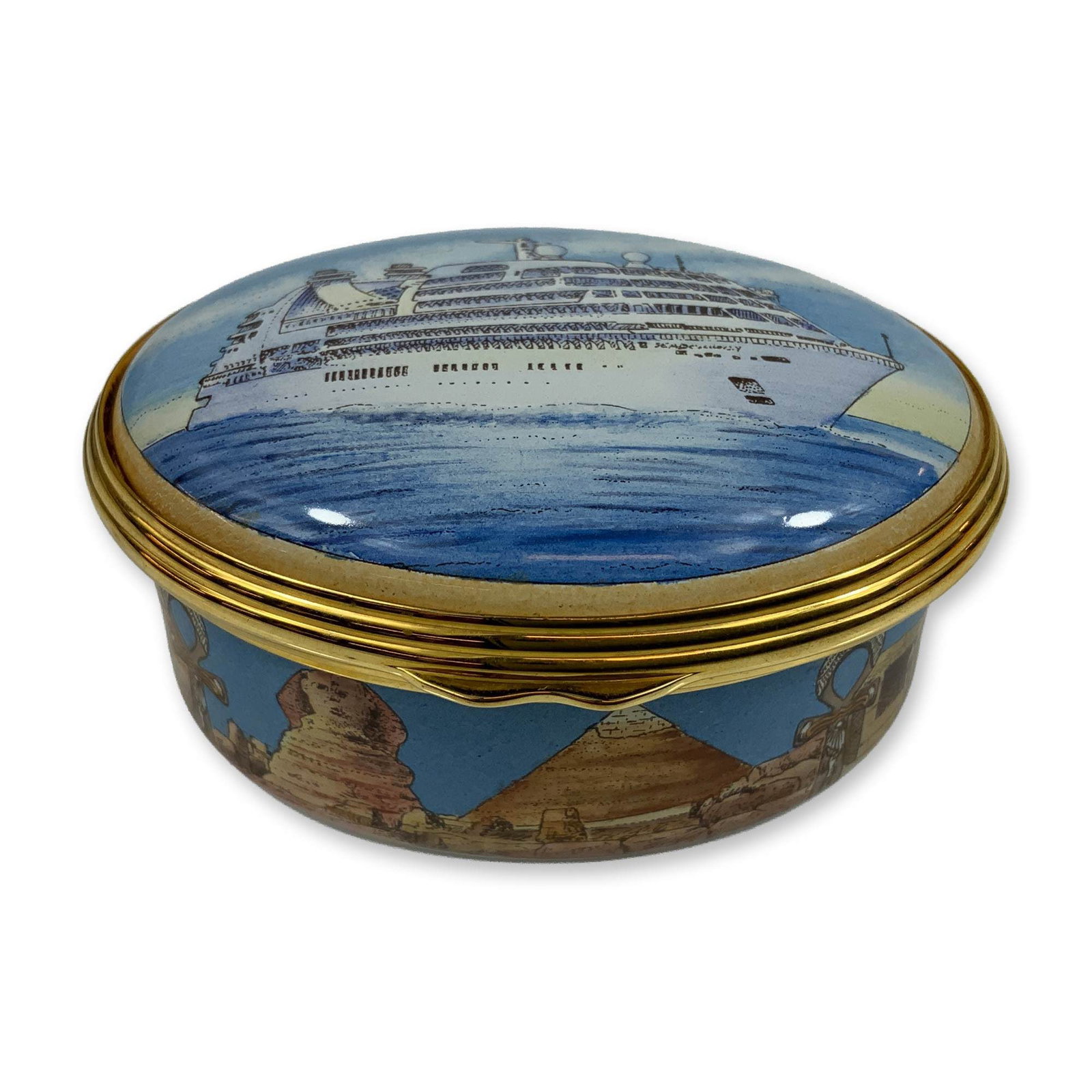 Halcyon Days St. James Place Limited Edition Enamel Box, Seabourn Odyssey Cruise Egypt and Jordan (1 of 4)