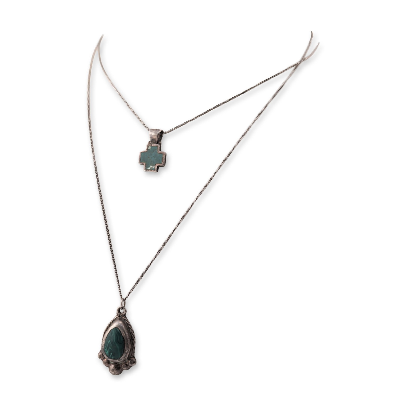 Two Sterling Silver and Gemstone Necklaces (1 of 5)