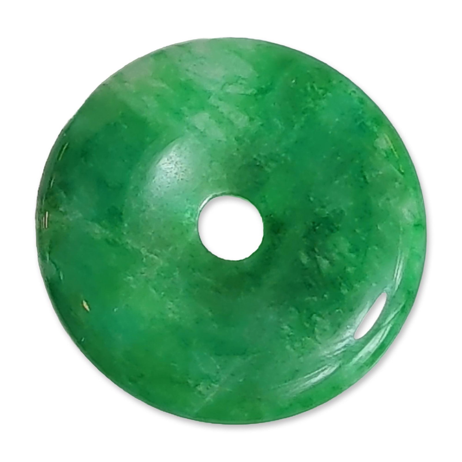 Chinese Green Jadeite Jade Bi Disk Pendant (1 of 3)
