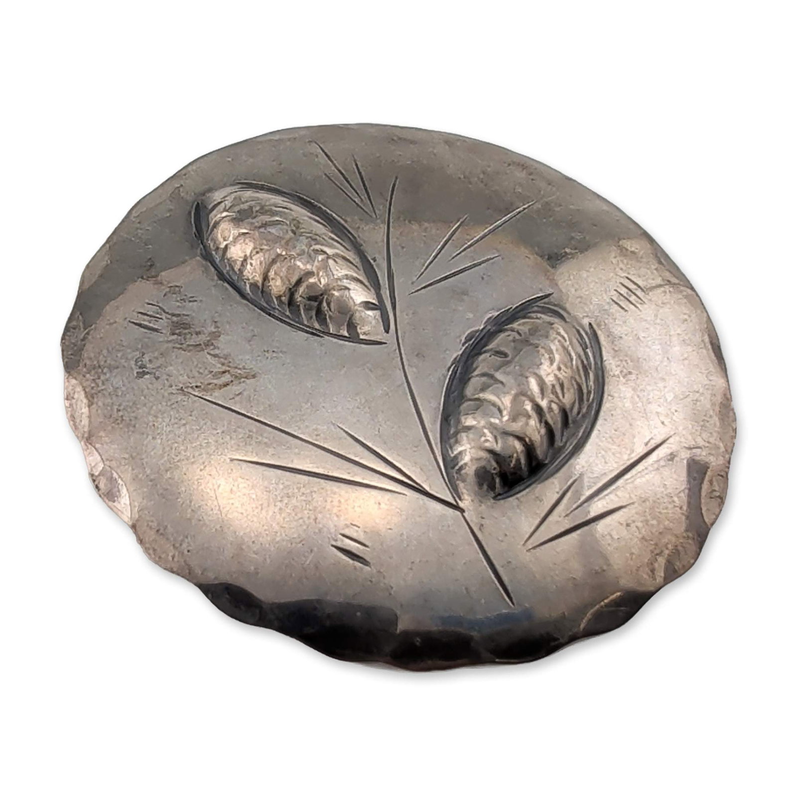 Stuart Nye Sterling Silver Pinecone Brooch (1 of 3)