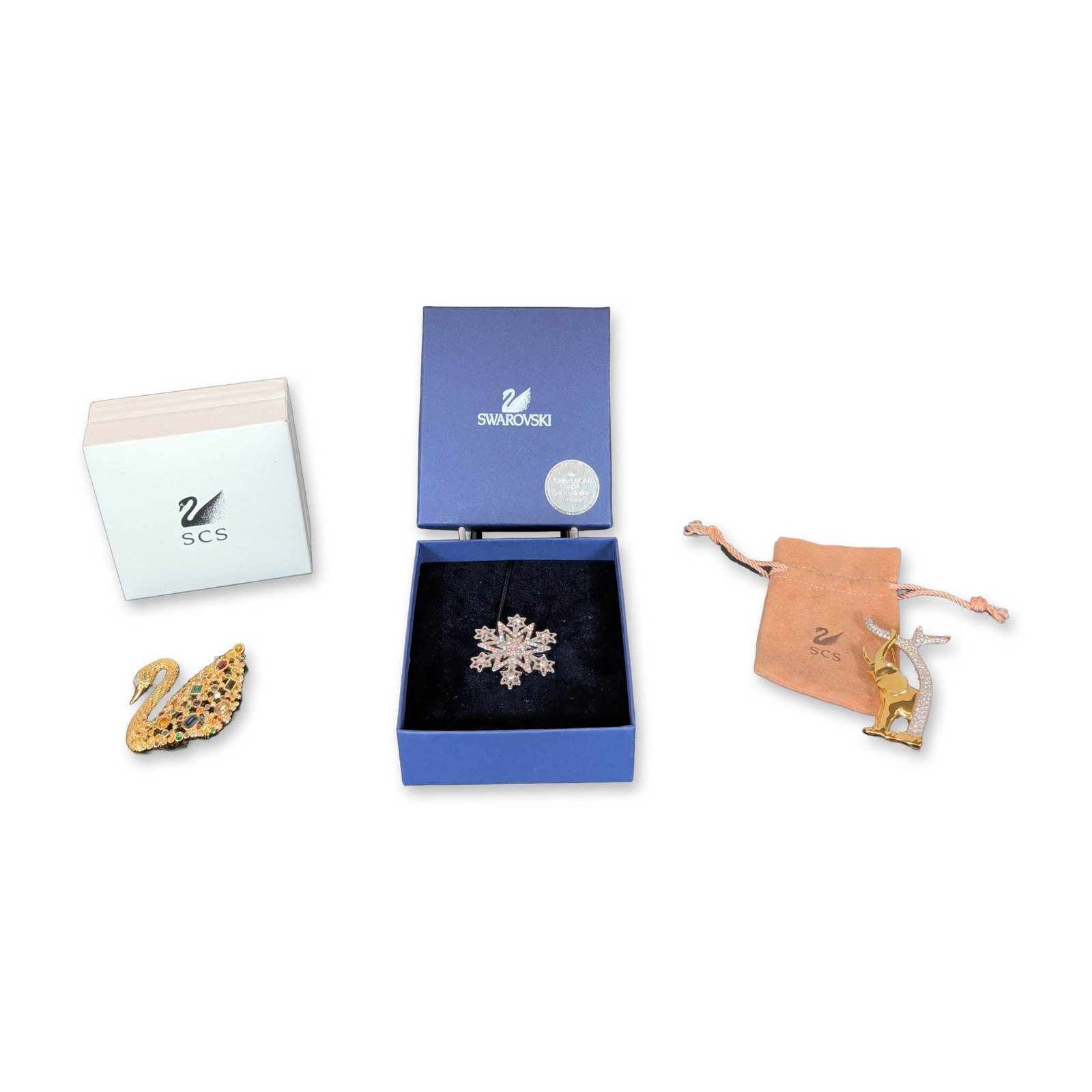 3pc Swarovski Crystal Society Brooches (1 of 4)