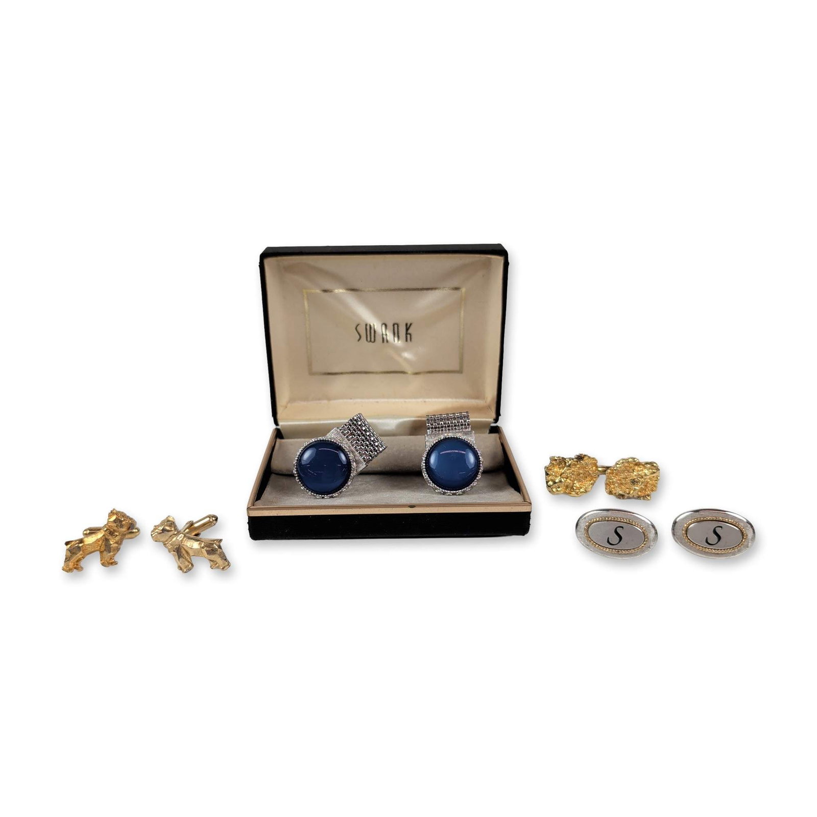 Collection of Four Pairs Vintage Swank and Assorted Men's Cufflinks (1 of 4)