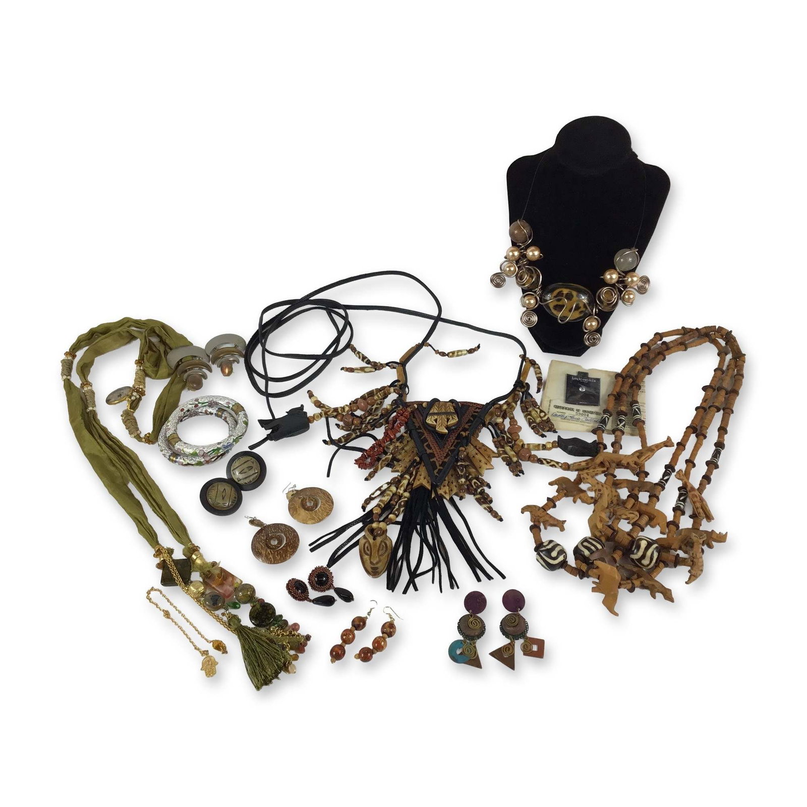 An Assortment of Tribal and Bohemian Style Costume Jewelry (1 of 2)