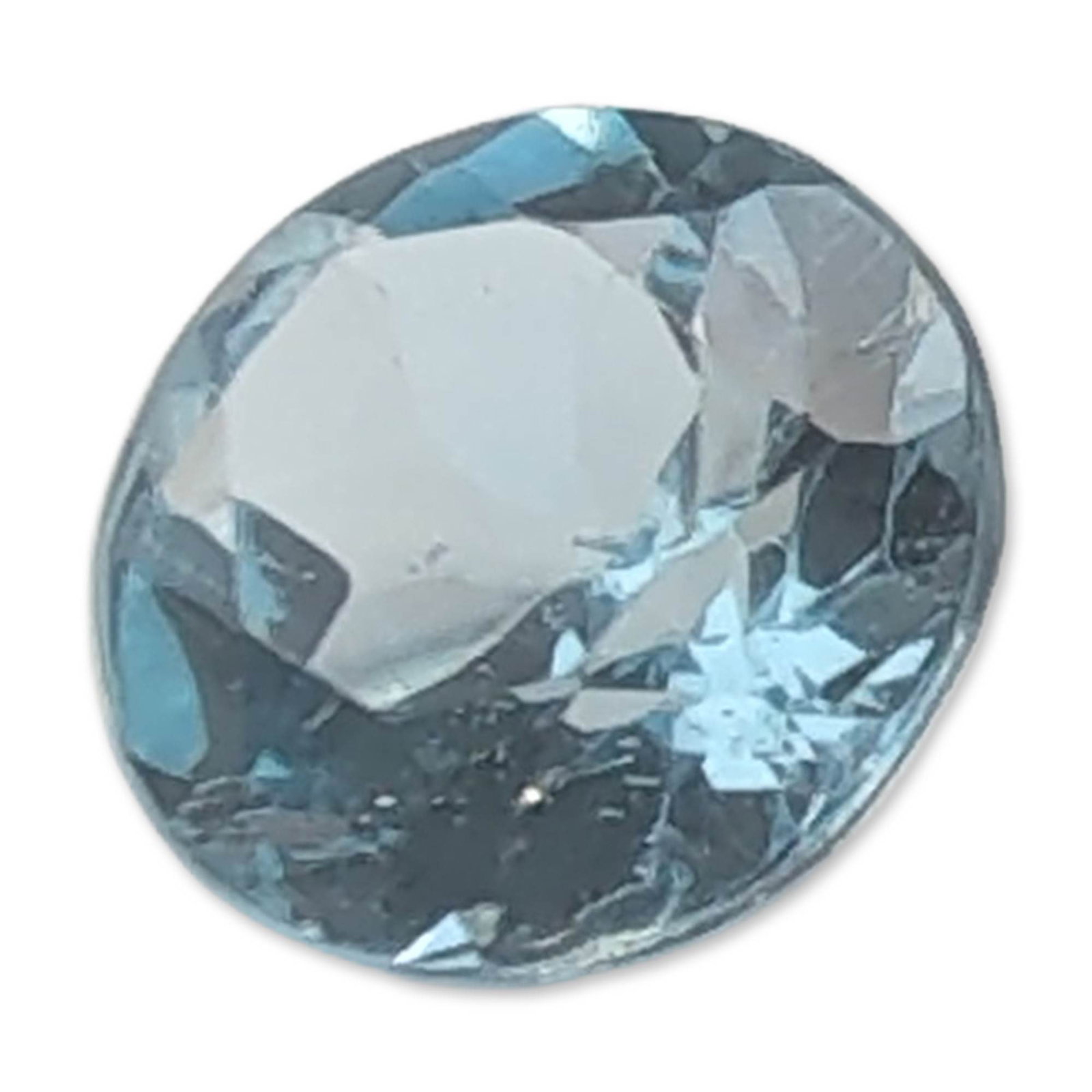 Loose Round Brilliant Cut Blue Topaz Gemstone (1 of 4)