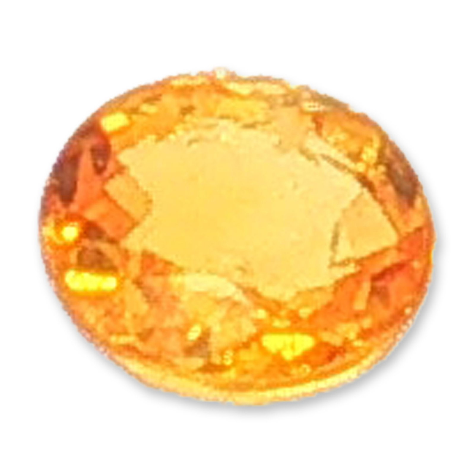 Round Cut Yellowish-Orange Loose Topaz: A round cut loose gemstone, appearing to be a yellowish-orange topaz. Showcasing a vibrant yellowish-orange hue, this stone features a classic round cut. The faceted gemstone is ready to be set into a