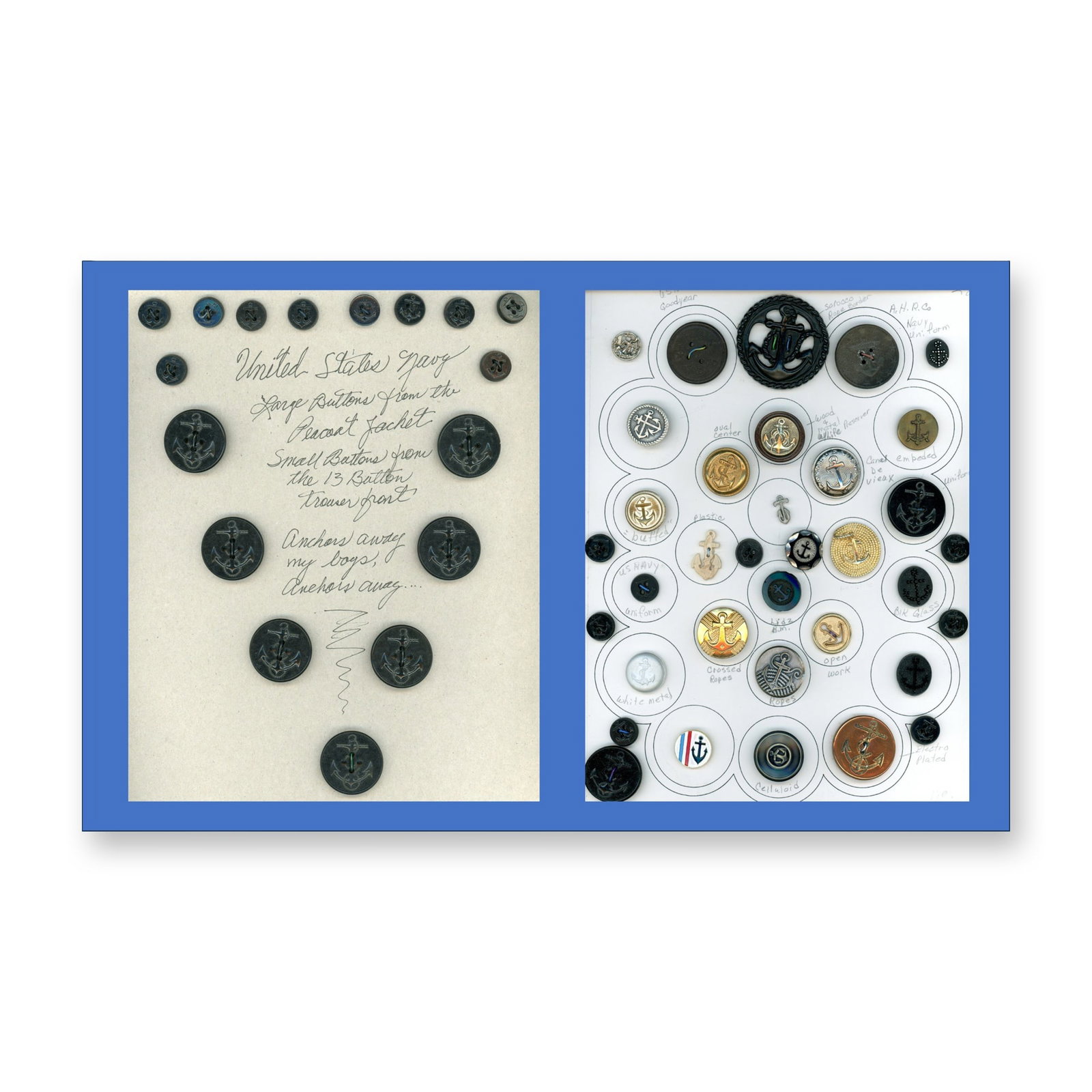 2 CARDS OF ASSORTED ANCHOR BUTTONS (1 of 3)
