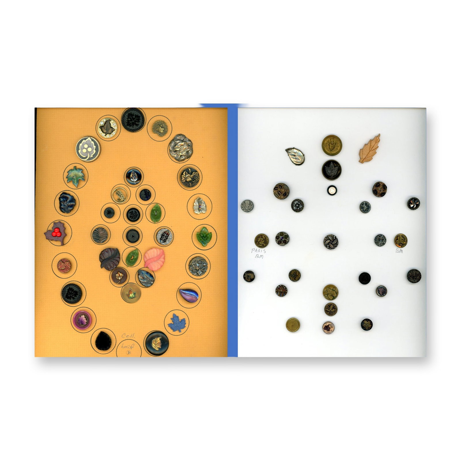 2 CARDS OF DIVISION 1 AND 3 ASSORTED LEAVES BUTTONS (1 of 3)