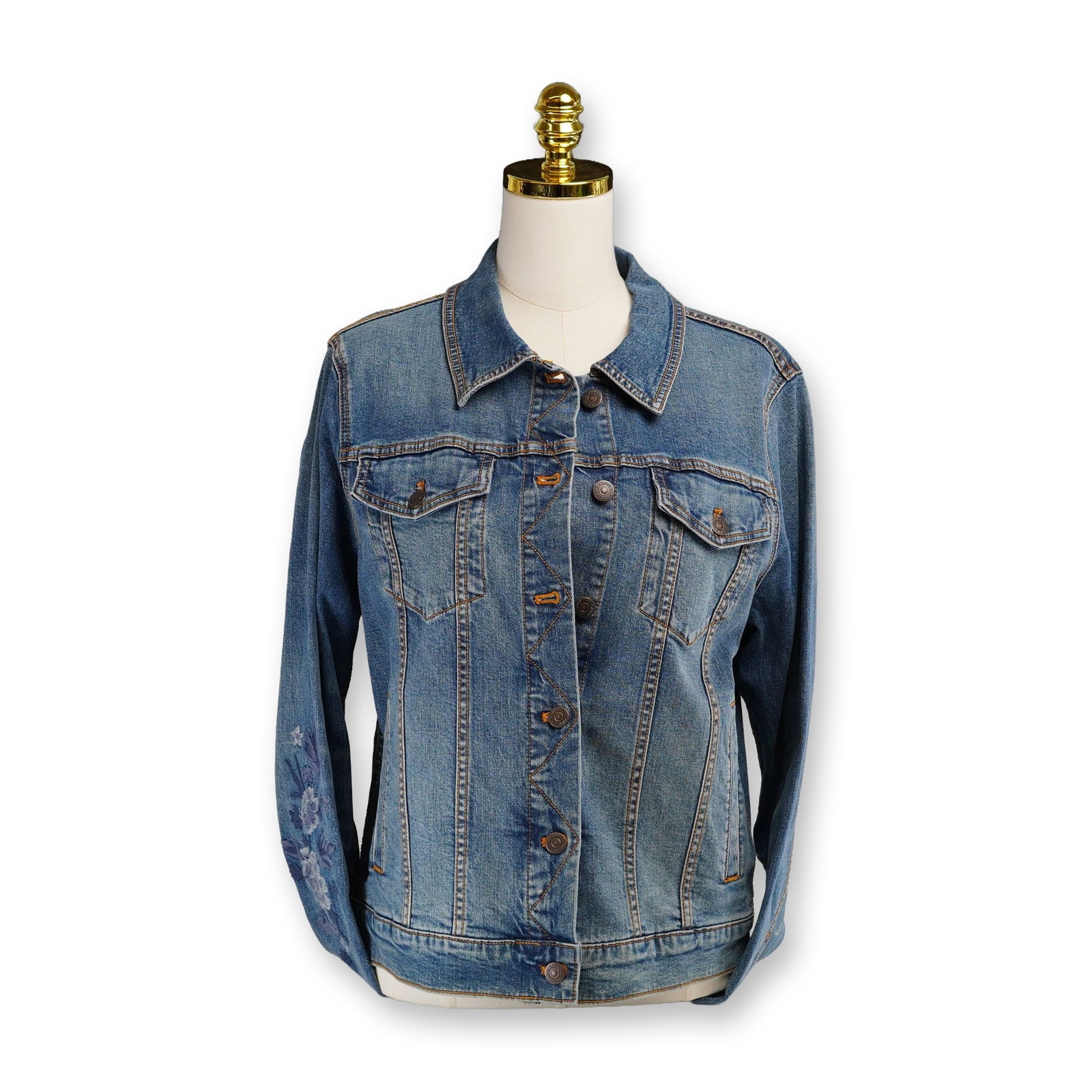 Contemporary Johnny Was Cali Classic Embroidered Denim Jacket (1 of 6)