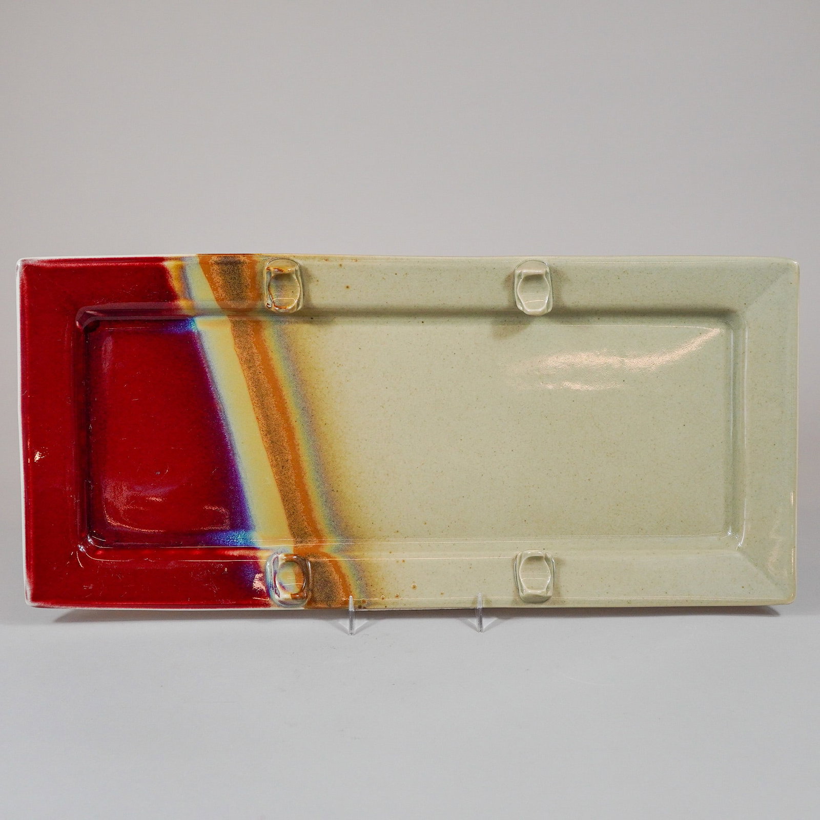 Jay Trenchard Large Rectangular Studio Pottery Platter, 2000 - 2
