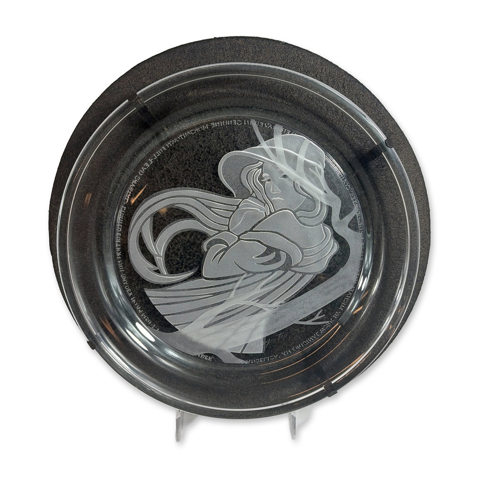 Michael Yates Morgantown Crystal Angelica Collector Plate (1 of 3)