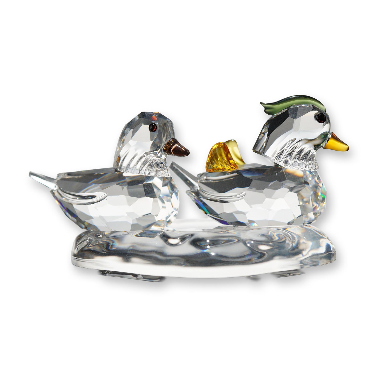 Swarovski Crystal Mandarin Ducks Figurine Set with Box (1 of 5)