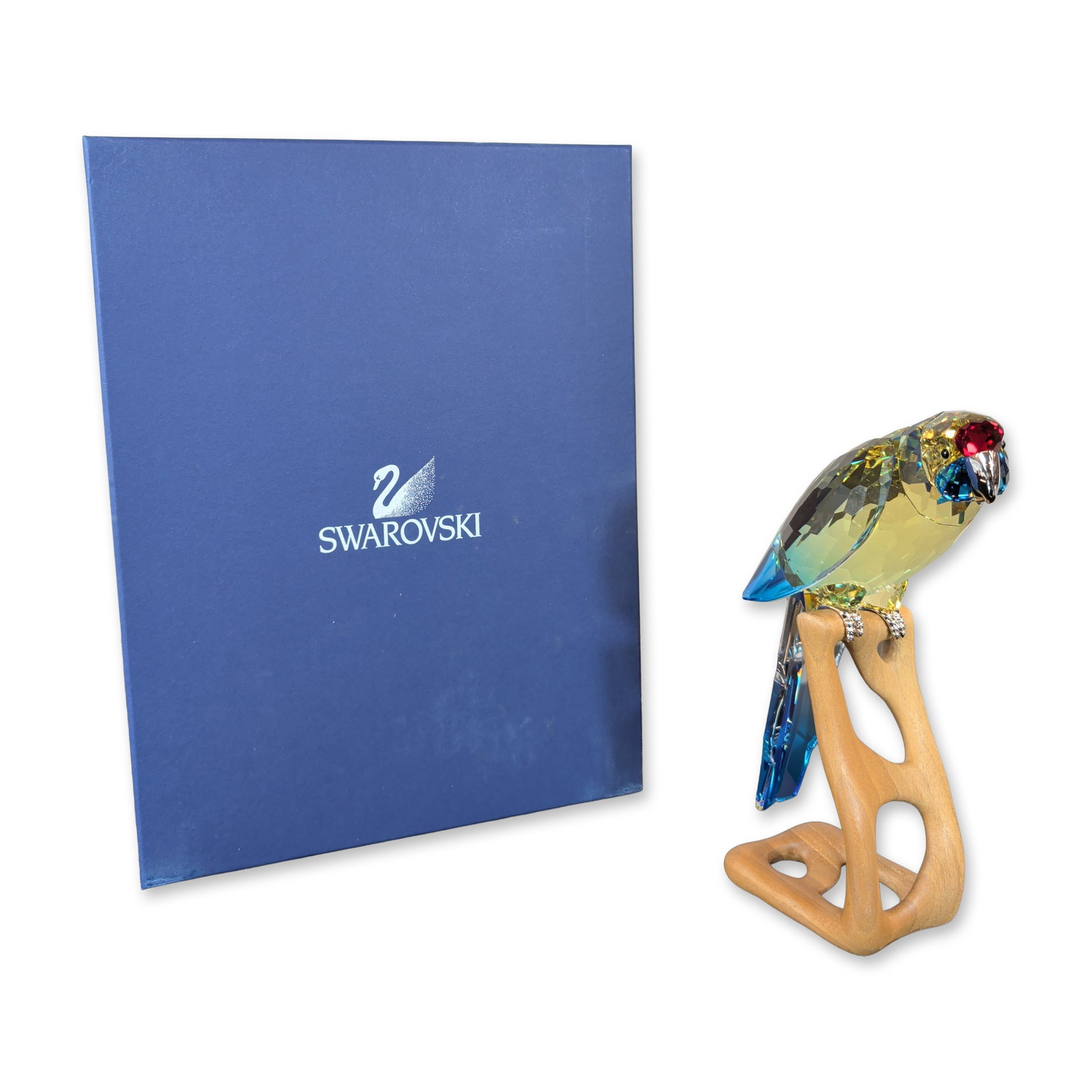 Swarovski Crystal Green Rosella Jonquil Parrot Bird Figurine (1 of 5)