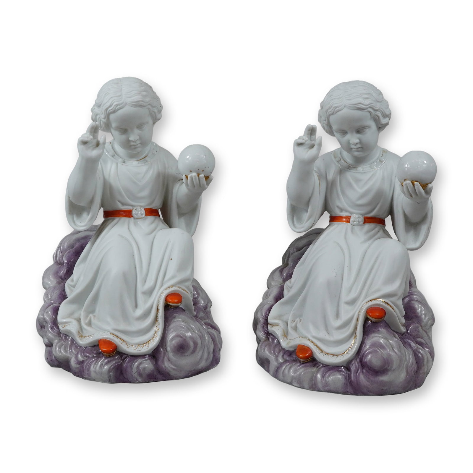 A Pair of Porcelain Figurines Depicting the Child Jesus as Salvator Mundi (1 of 3)