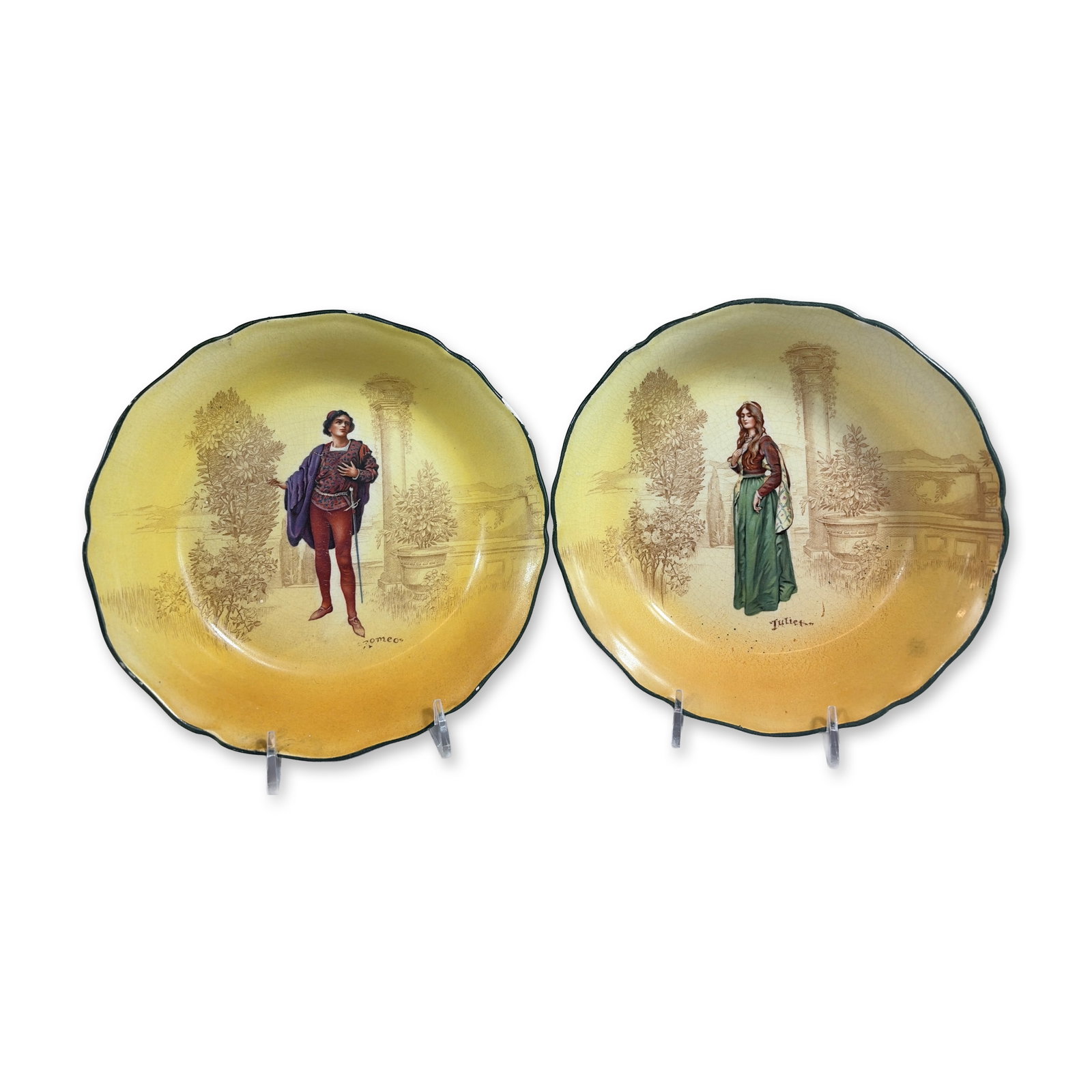 Set of Two Royal Doulton Shakespearean Series Earthenware Bowls (1 of 6)