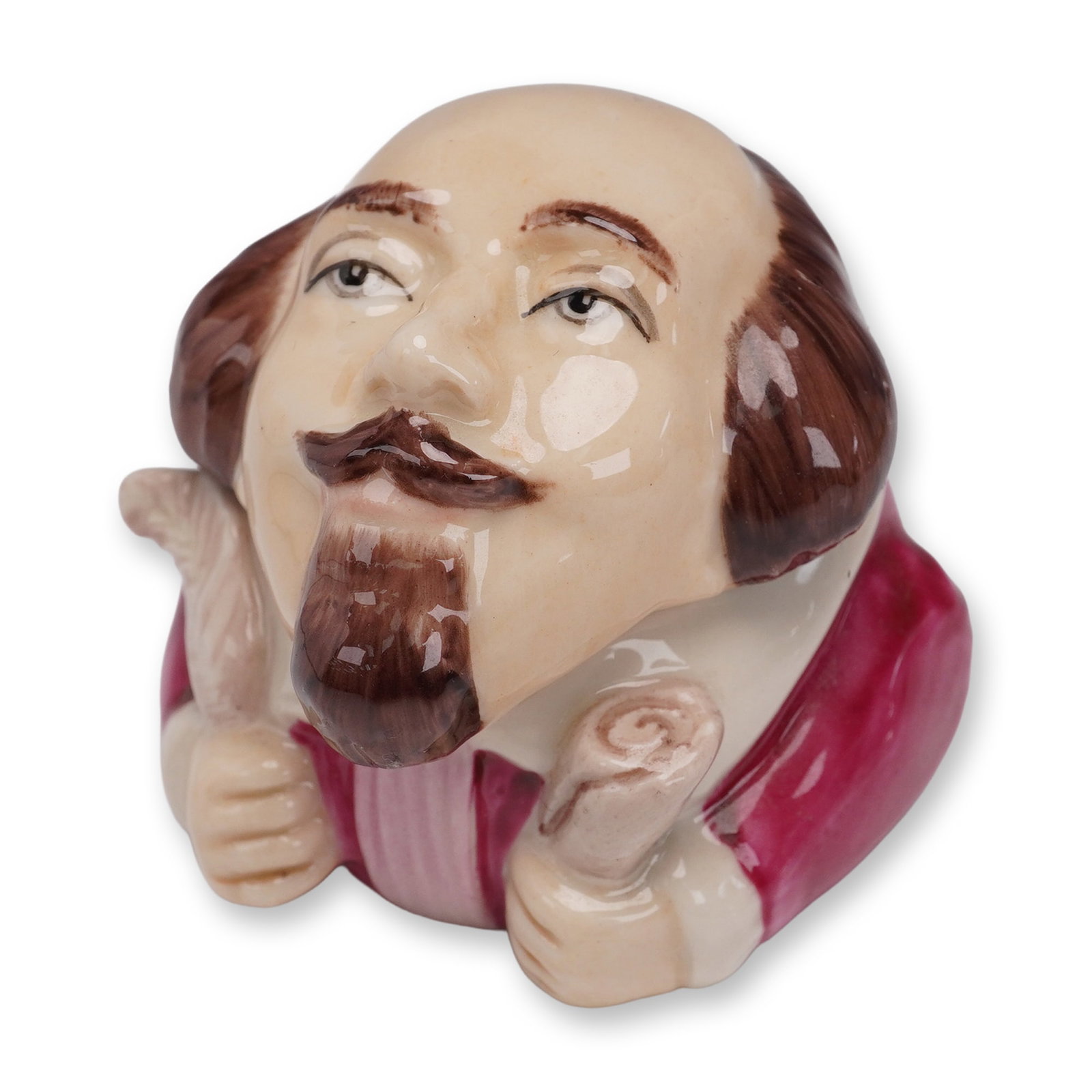 Kevin Frances Ceramic Face Pot, William Shakespeare (1 of 6)