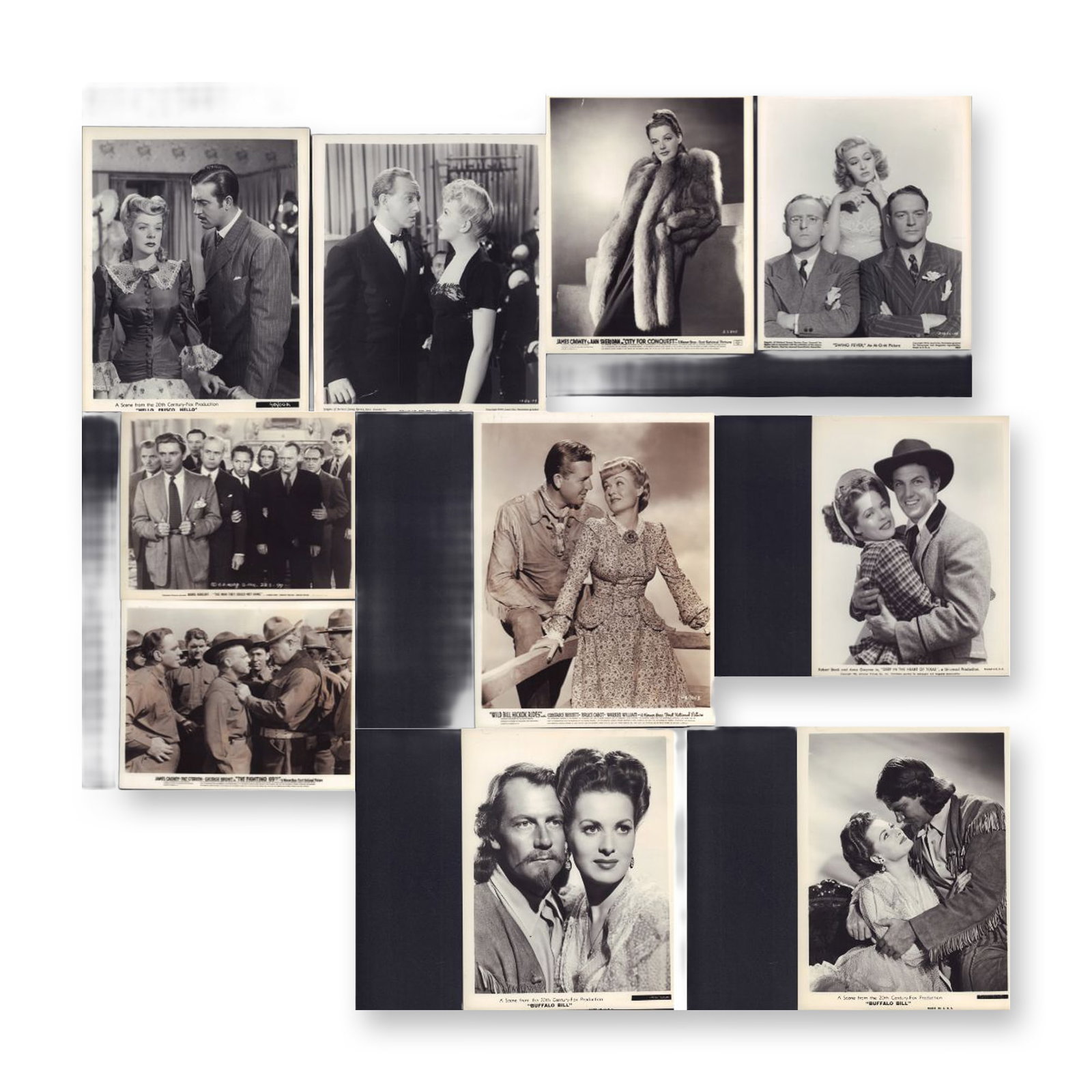 10 Original Vintage Black and White Hollywood Publicity Stills, 1939-1944 (1 of 8)