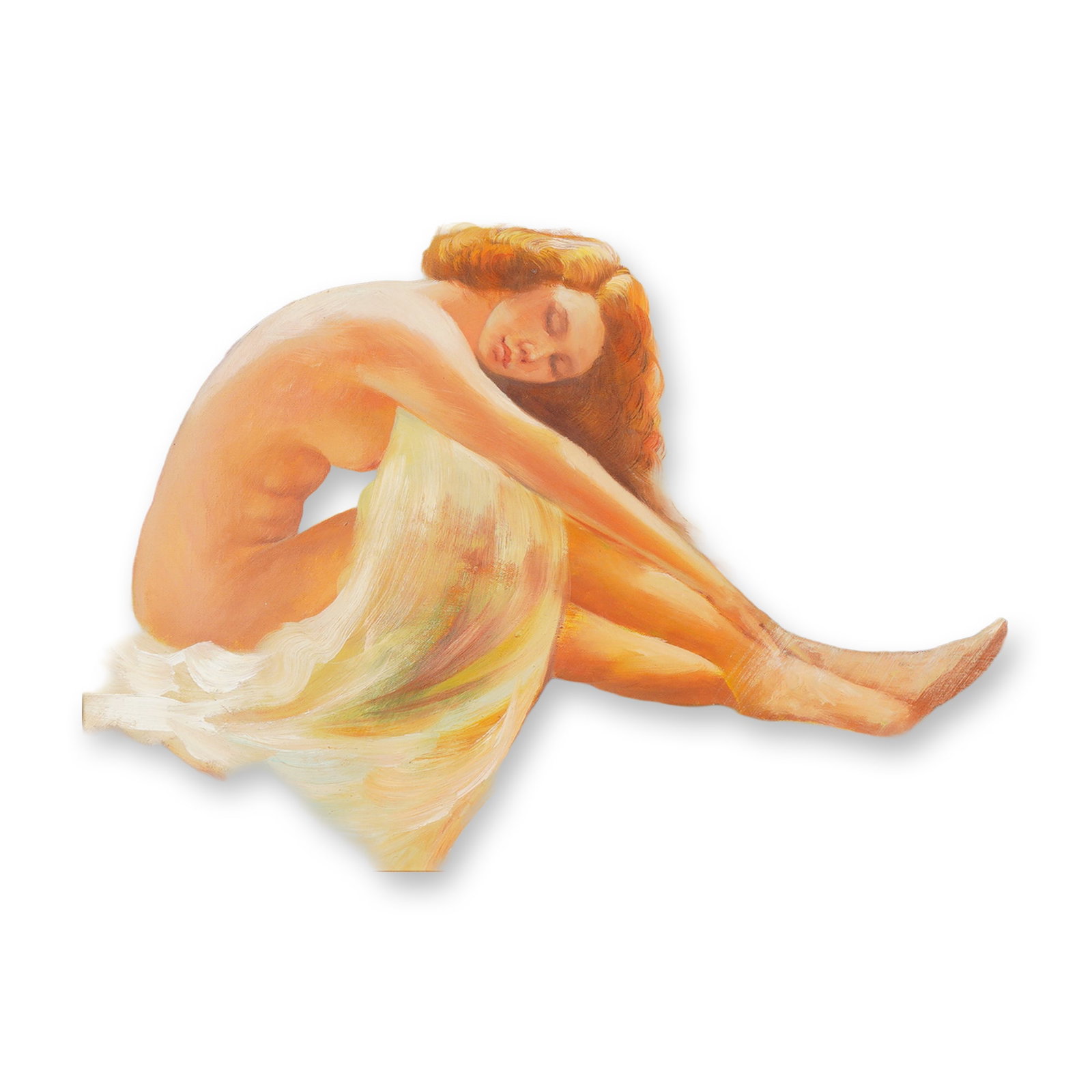 M. Harold (20th/21st Century), Seated Nude Figure, (Signed) (1 of 7)