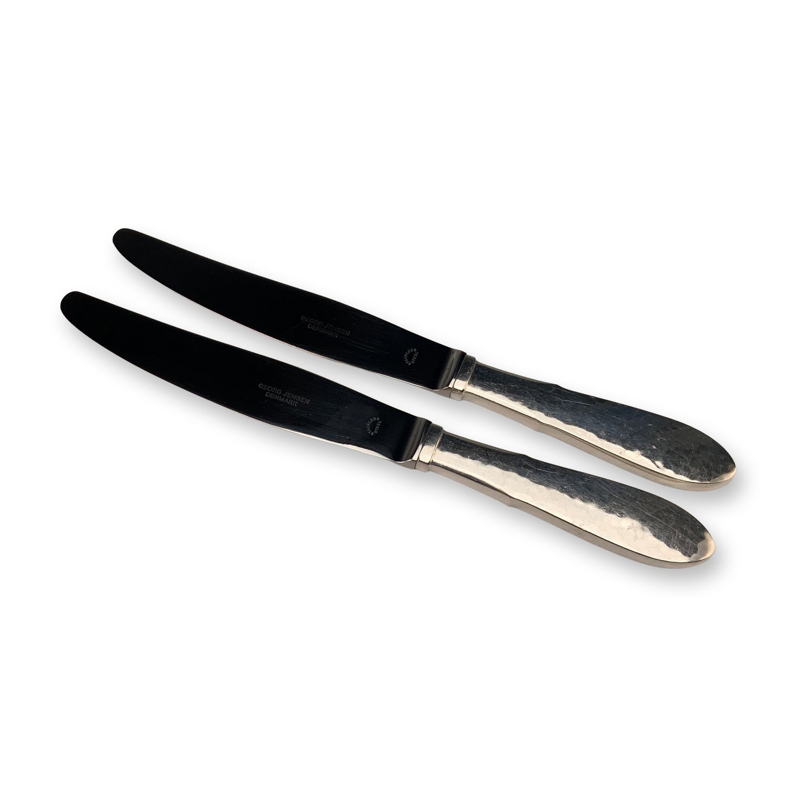 A Pair of Georg Jensen Denmark Mermaid Pattern EPNS Knives (1 of 3)