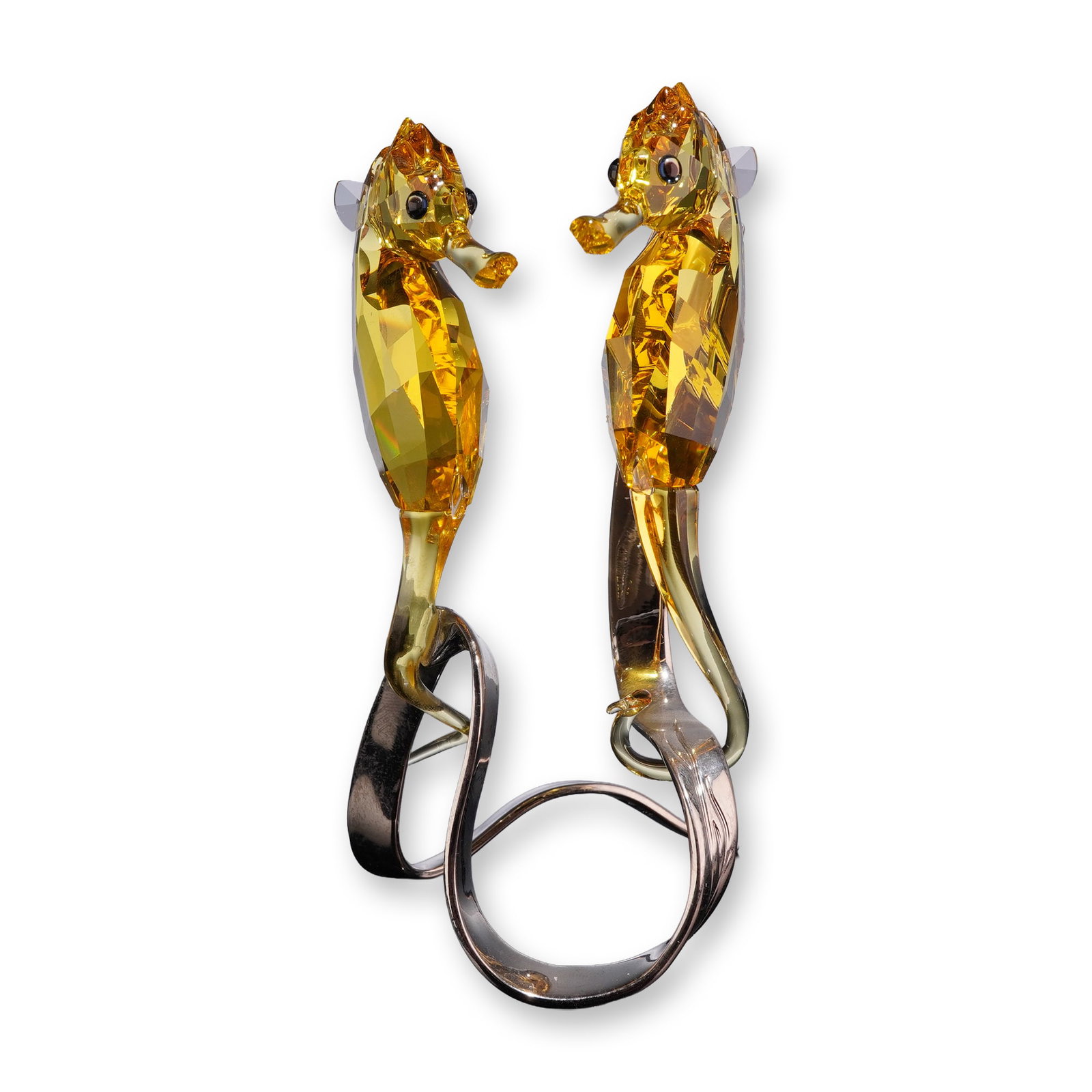 Swarovski Crystal Paradise Fish Figurine, Seahorses Light Topaz (1 of 5)