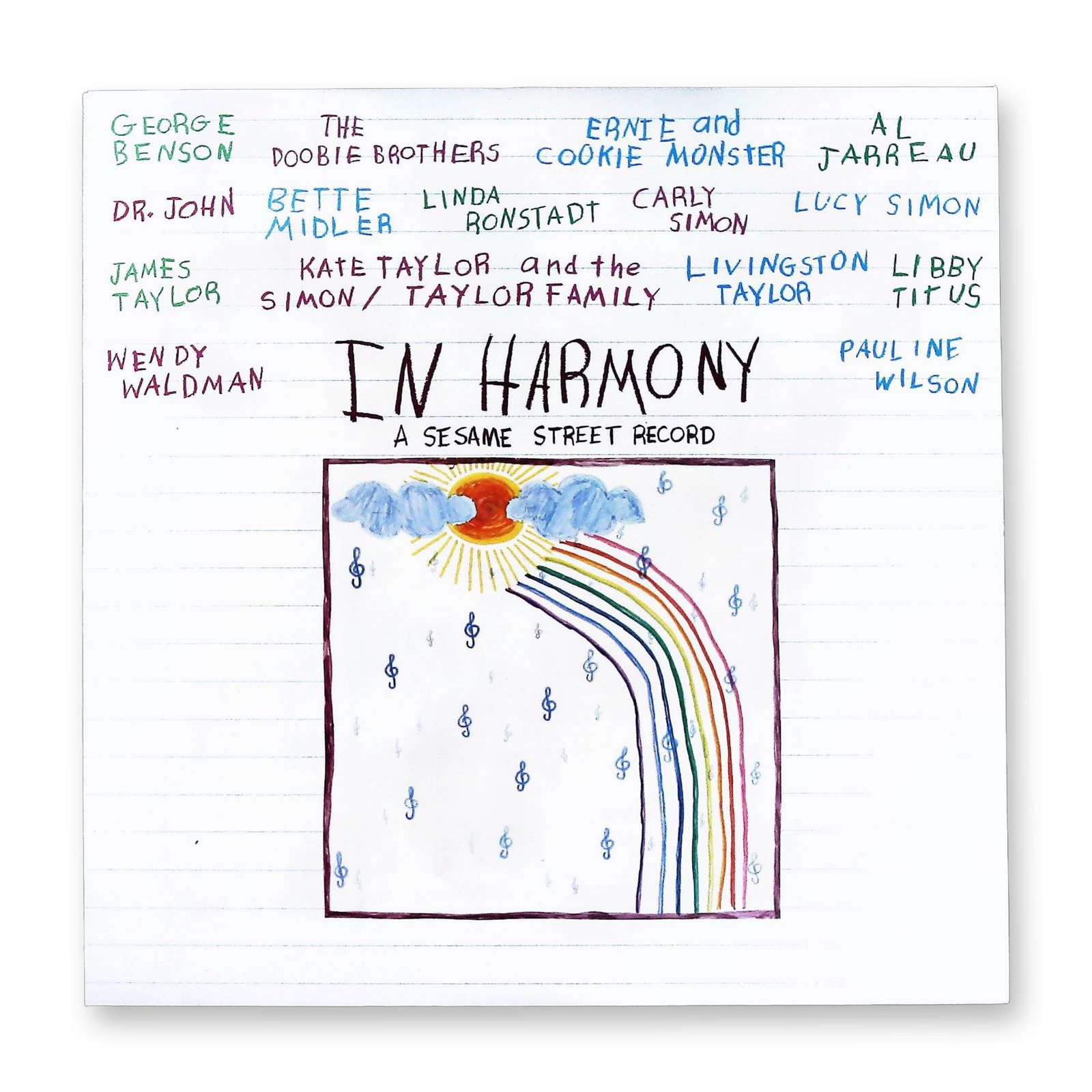 In Harmony: A Sesame Street Record LP BSK 3481 with Unique Preliminary Mock-Up Cover Art (1 of 3)