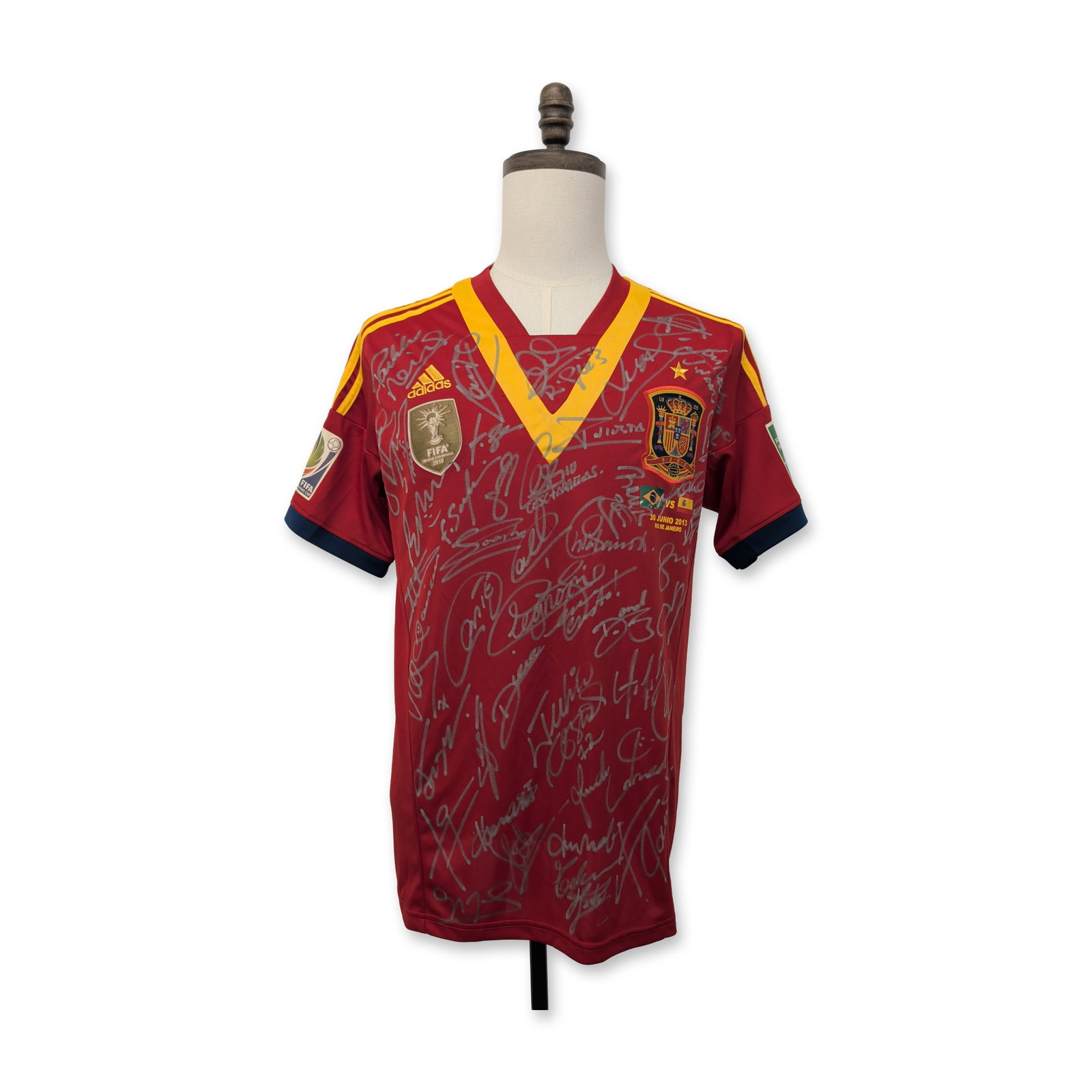 Spain 2013 Confederations Cup Signed Soccer Jersey (1 of 6)