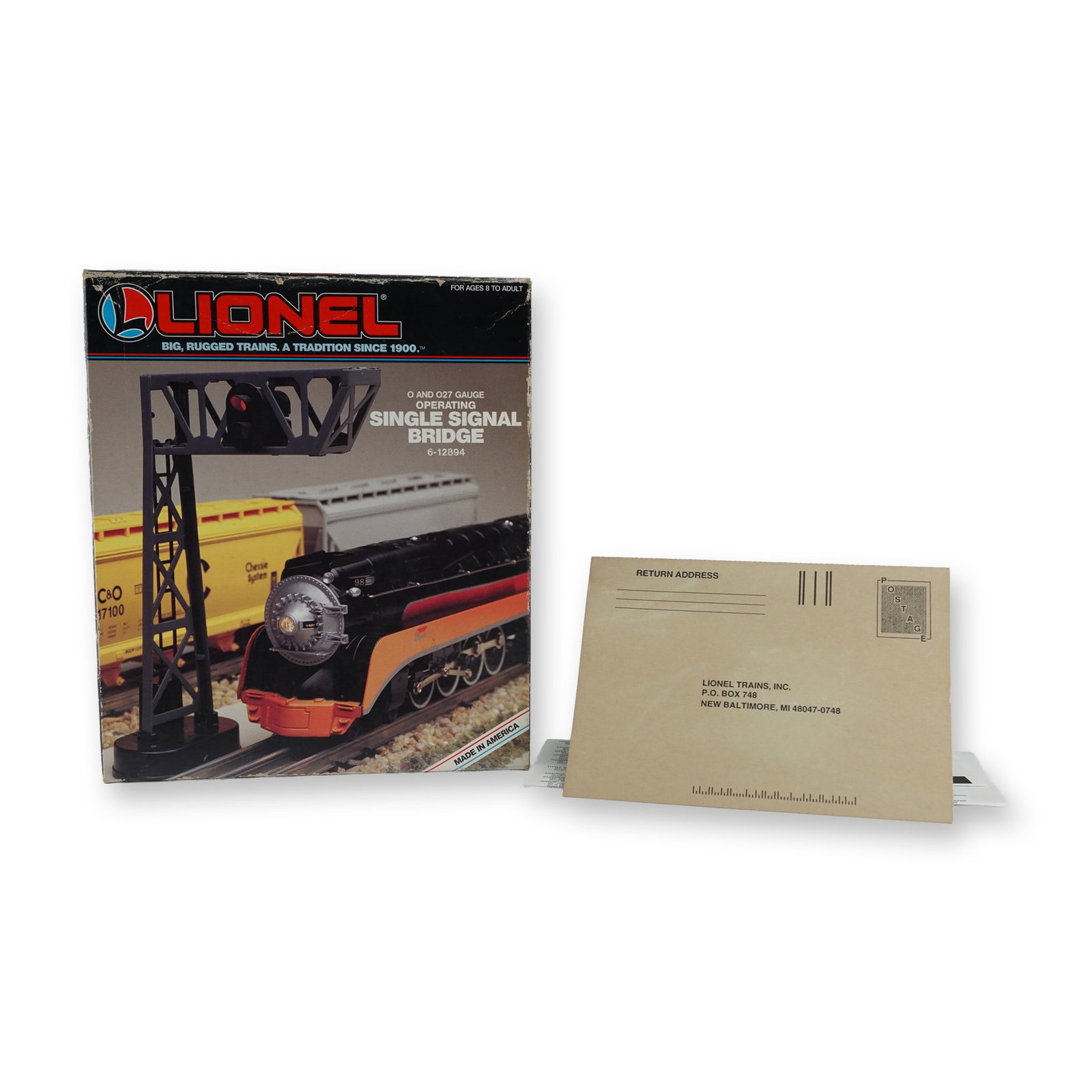 Lionel O/O27 Gauge Operating Single Signal Bridge, 6-12894 (1 of 5)