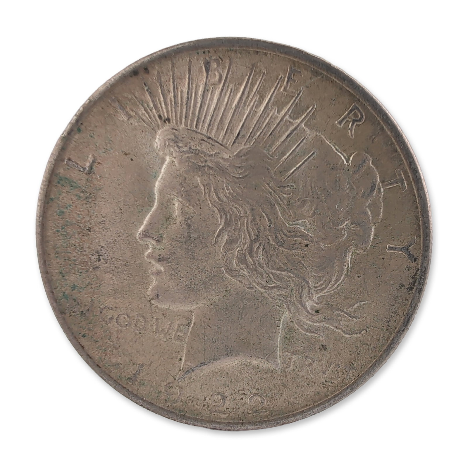 1922 US Peace One Dollar Silver Coin, Circulated (1 of 3)