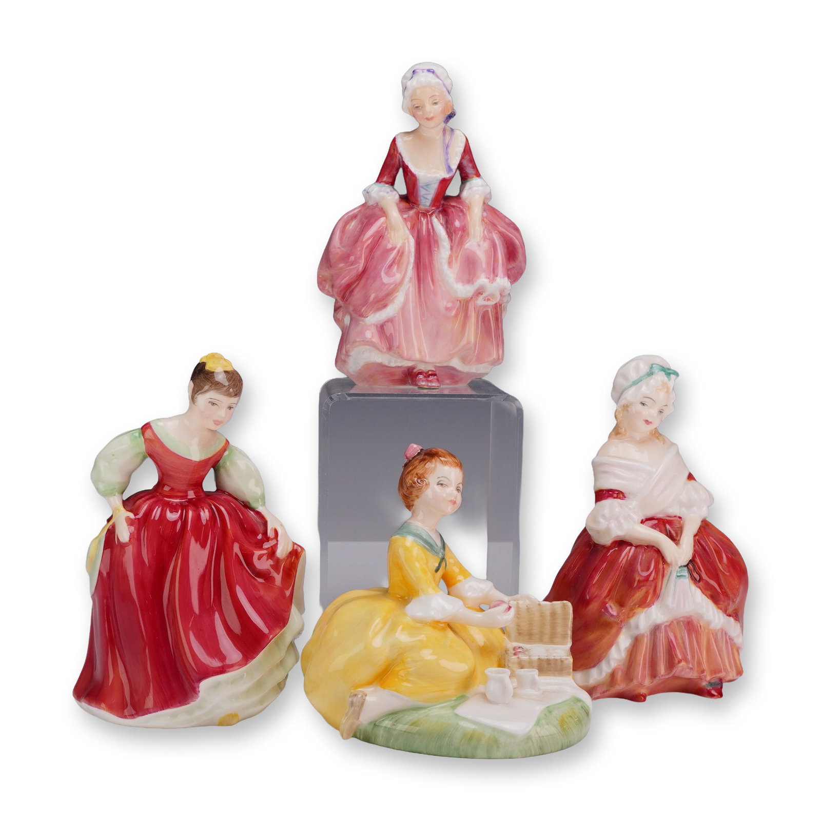 Four Royal Doulton Figurines Including Fair Maiden, Goody Two Shoes, Picnic, and Peggy (1 of 3)