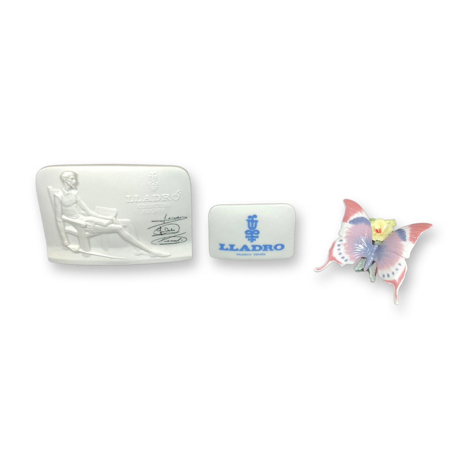 3pc Lladro Figurines and Plaques, A Moment's Rest 01006173 (1 of 3)