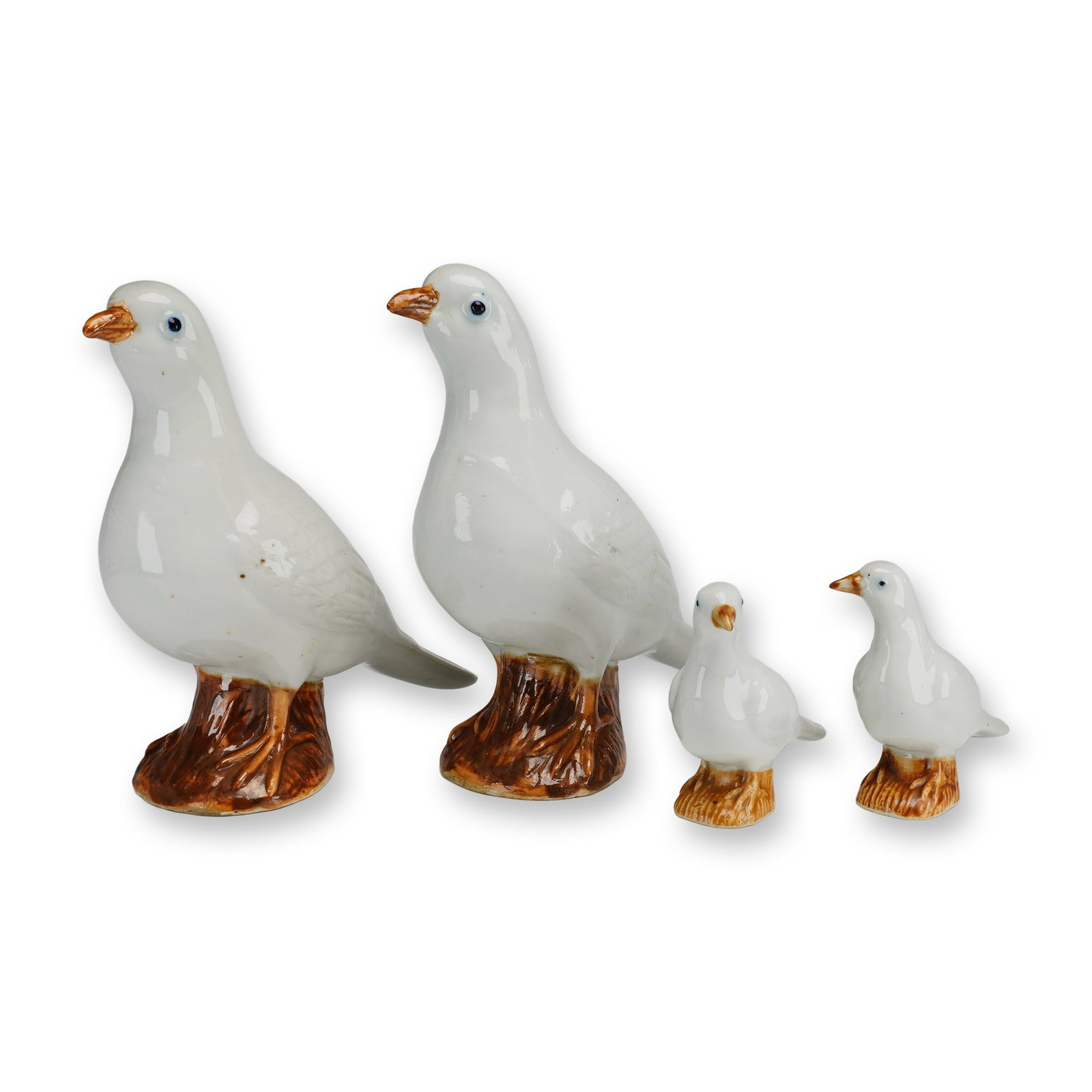 4pc White Porcelain Dove Figurines (1 of 3)