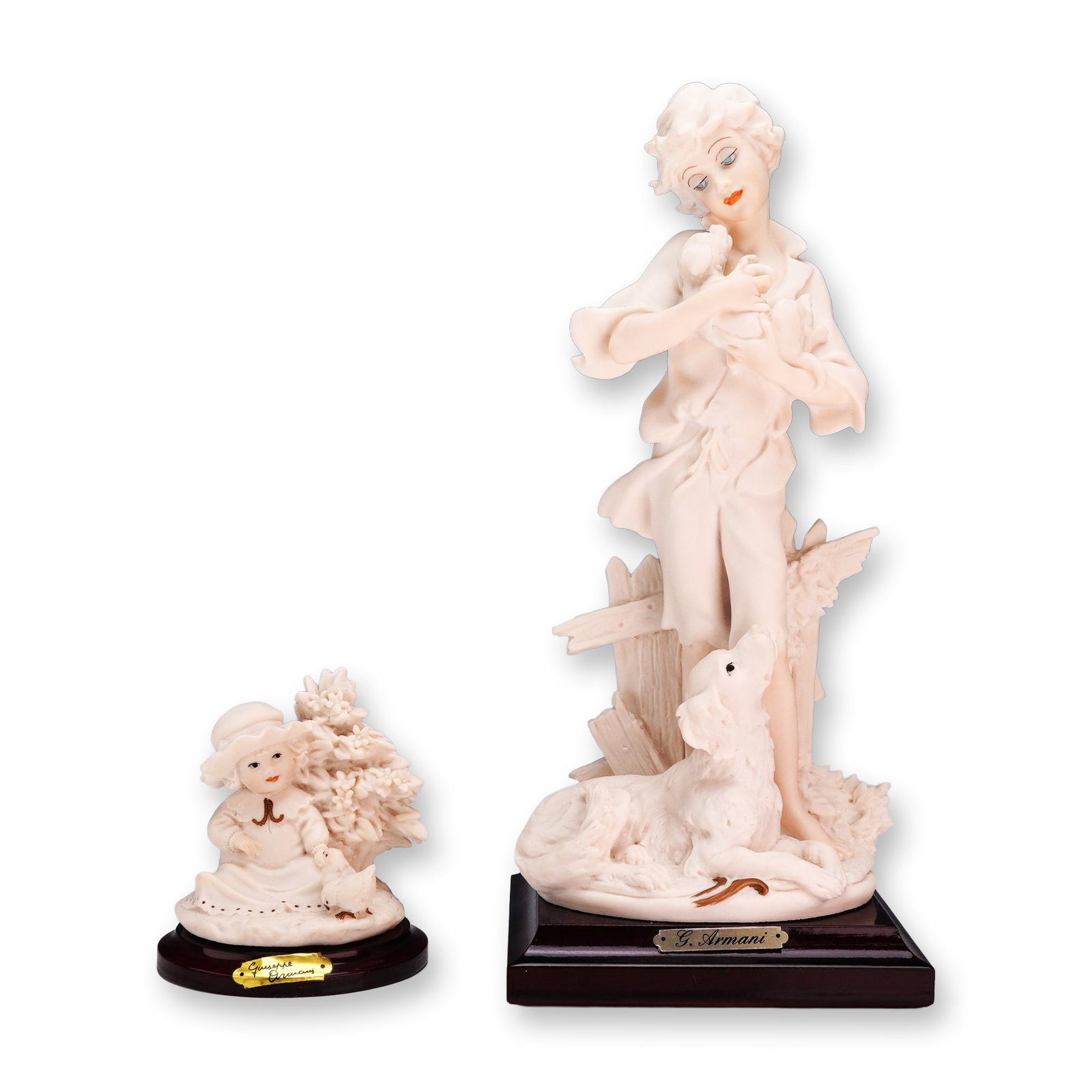 2pc Giuseppe Armani Florence Sculture d'Arte Matte White Porcelain Figurines (1 of 5)