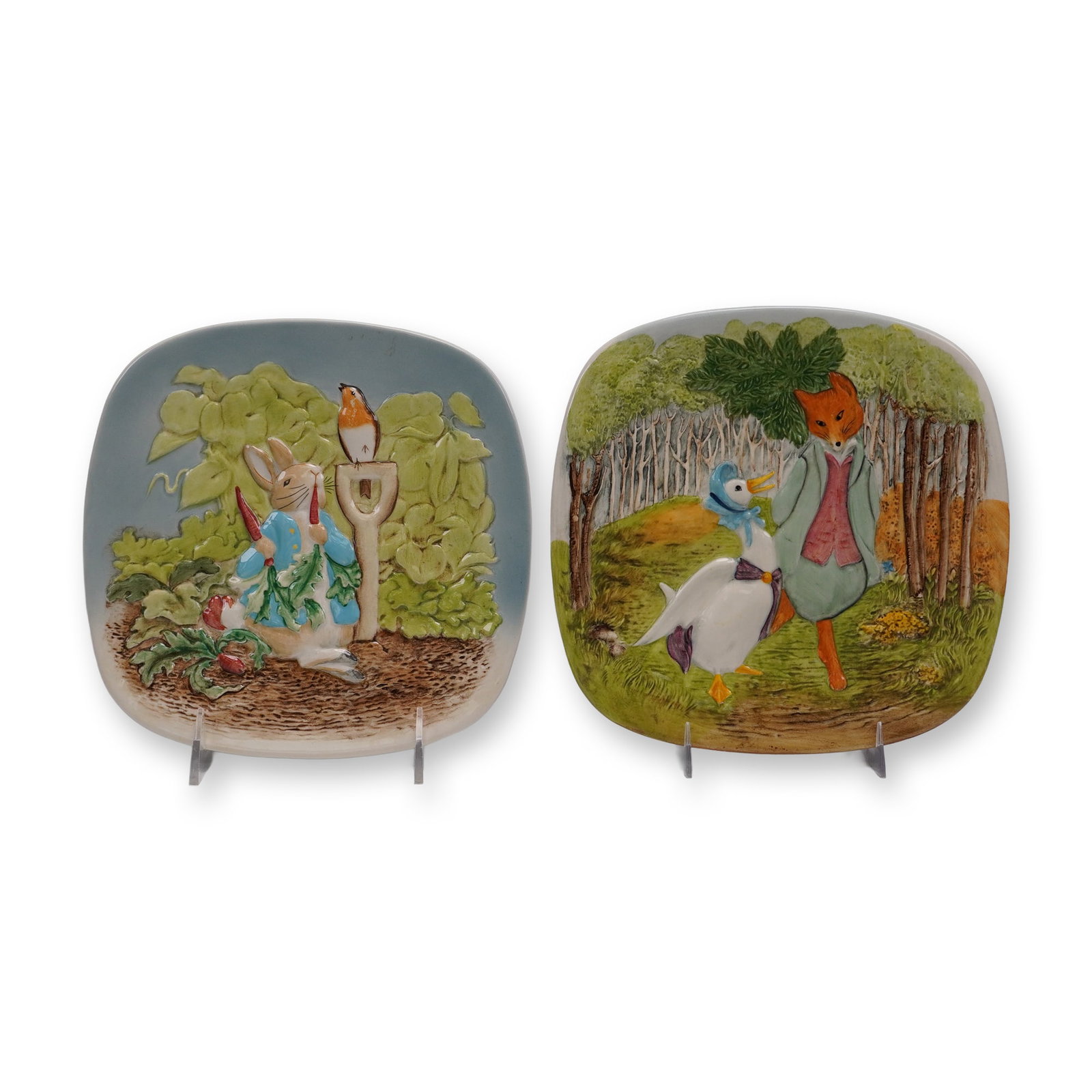 2pc Beswick Beatrix Potter Hand Painted Collector's Plates (1 of 8)