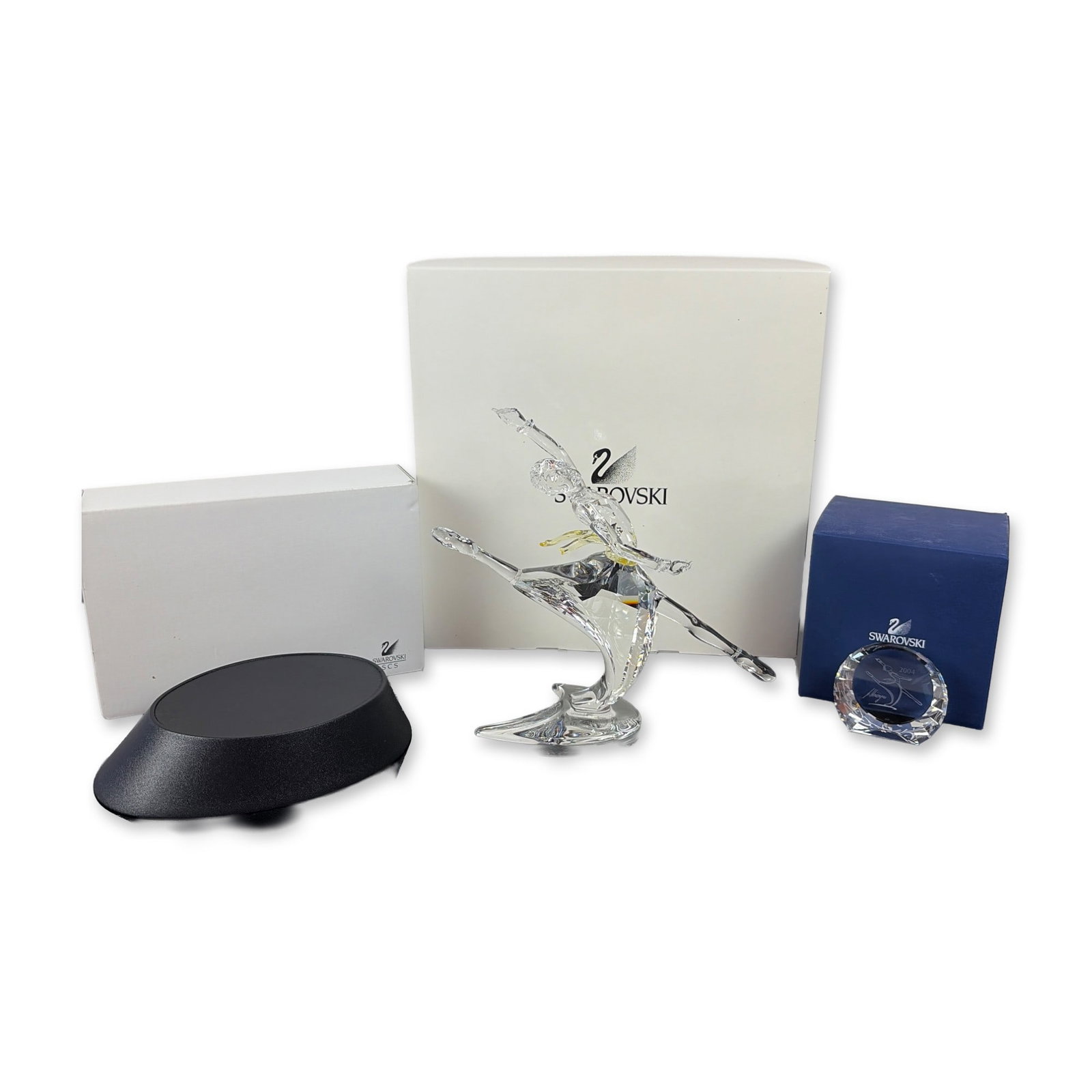 3pc Swarovski 2004 SCS Annual Edition Crystal Figurine, Anna with Base and Title Plaque (1 of 5)