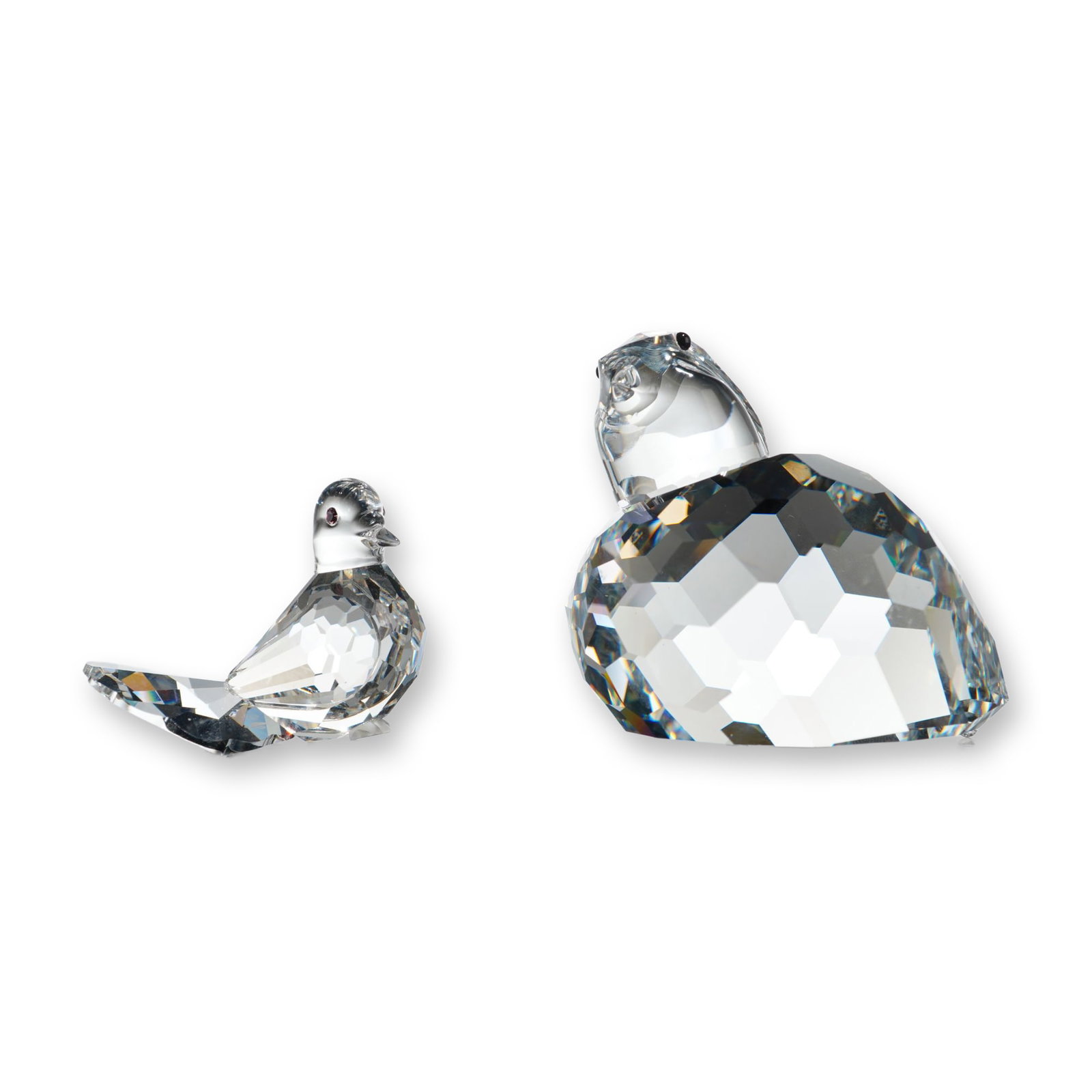 2pc Swarovski Crystal Partridge and Fantail Dove Figurines (1 of 5)