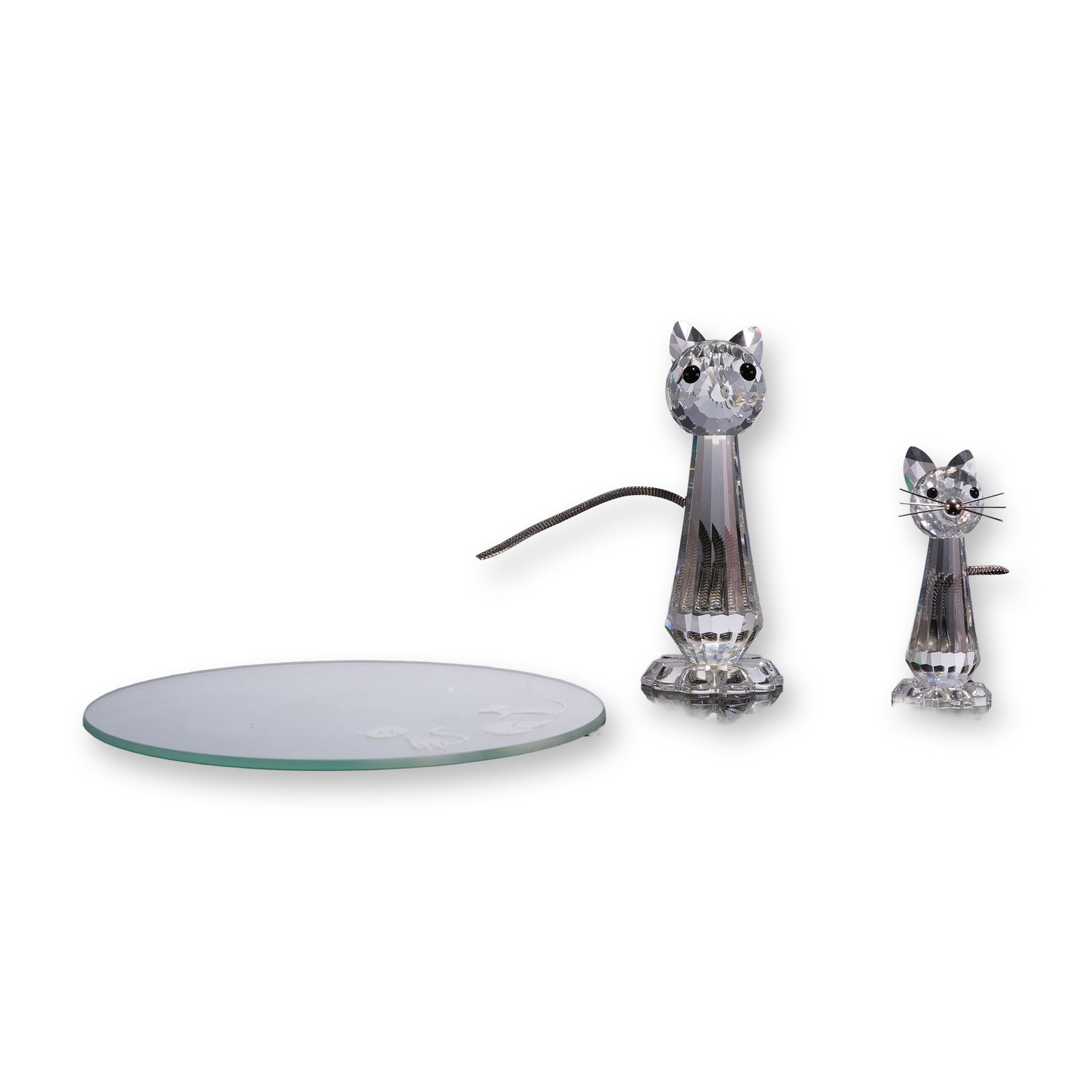 Three Piece Swarovski Crystal Cat Figurine Set (1 of 5)