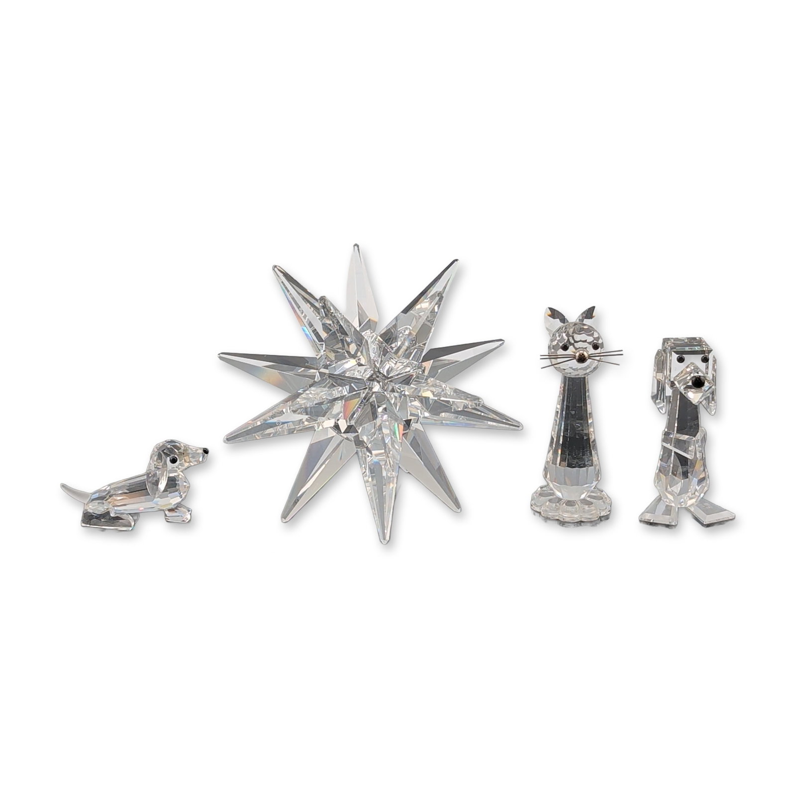4pc Swarovski Lead Crystal Candleholder and Figurine Group (1 of 5)