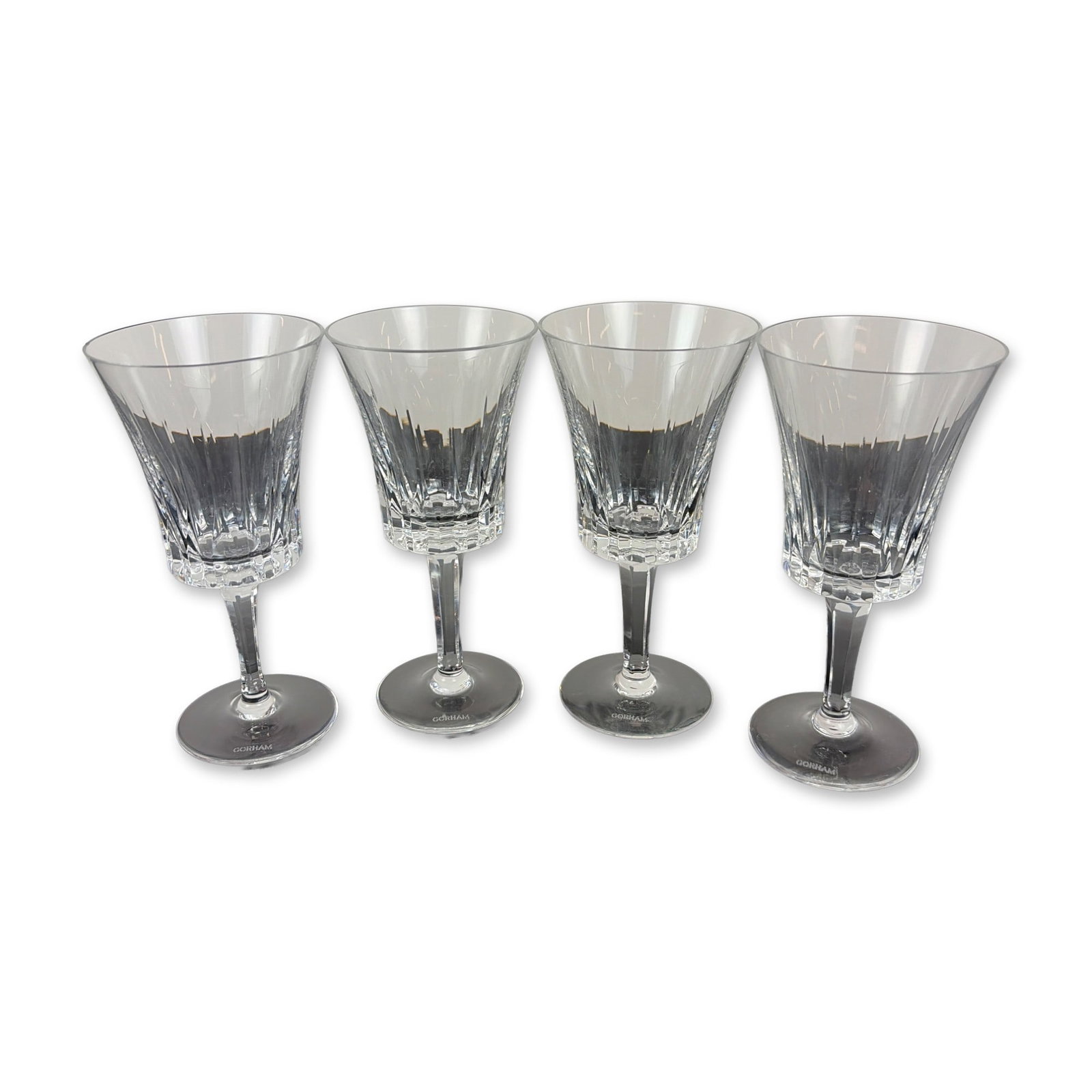 4pc Gorham Crystal Wine Glass, Richelieu-Rondo Pattern (1 of 3)
