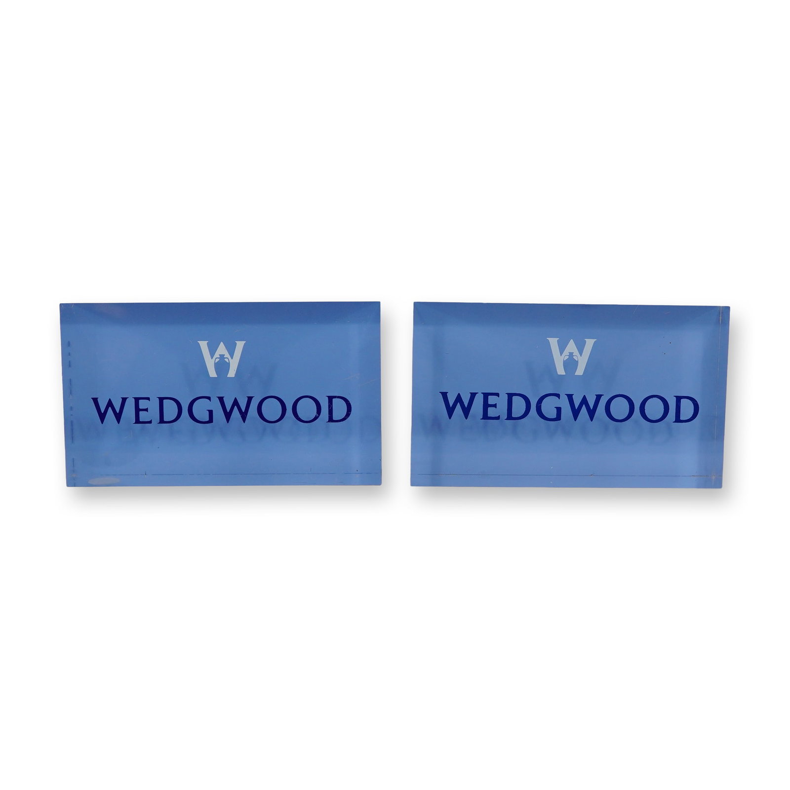 Pair of Wedgwood Acrylic Advertising Dealer Signs (1 of 3)
