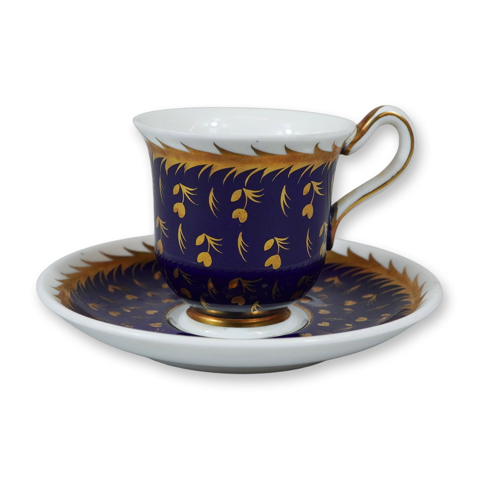 2pc Wedgwood St. James Pattern Bone China Demitasse Cup and Saucer (1 of 3)