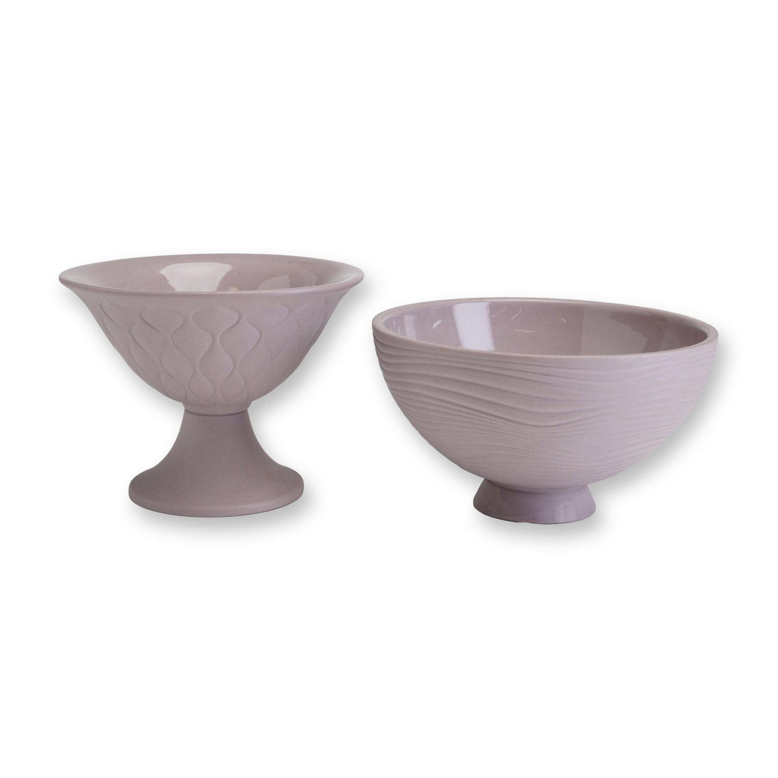 2pc Wedgwood Lilac Bone China Footed Bowls (1 of 4)