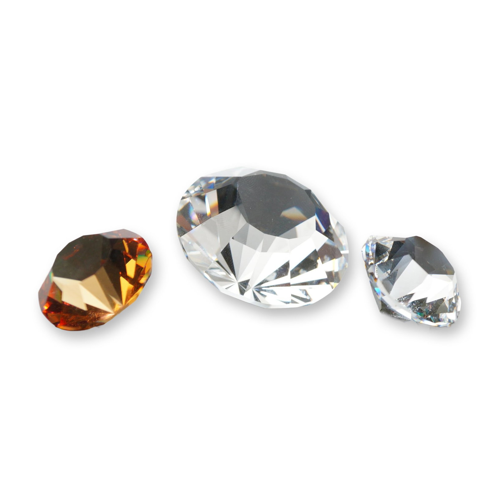 Trio of Swarovski SCS Faceted Crystal Paperweights (1 of 4)